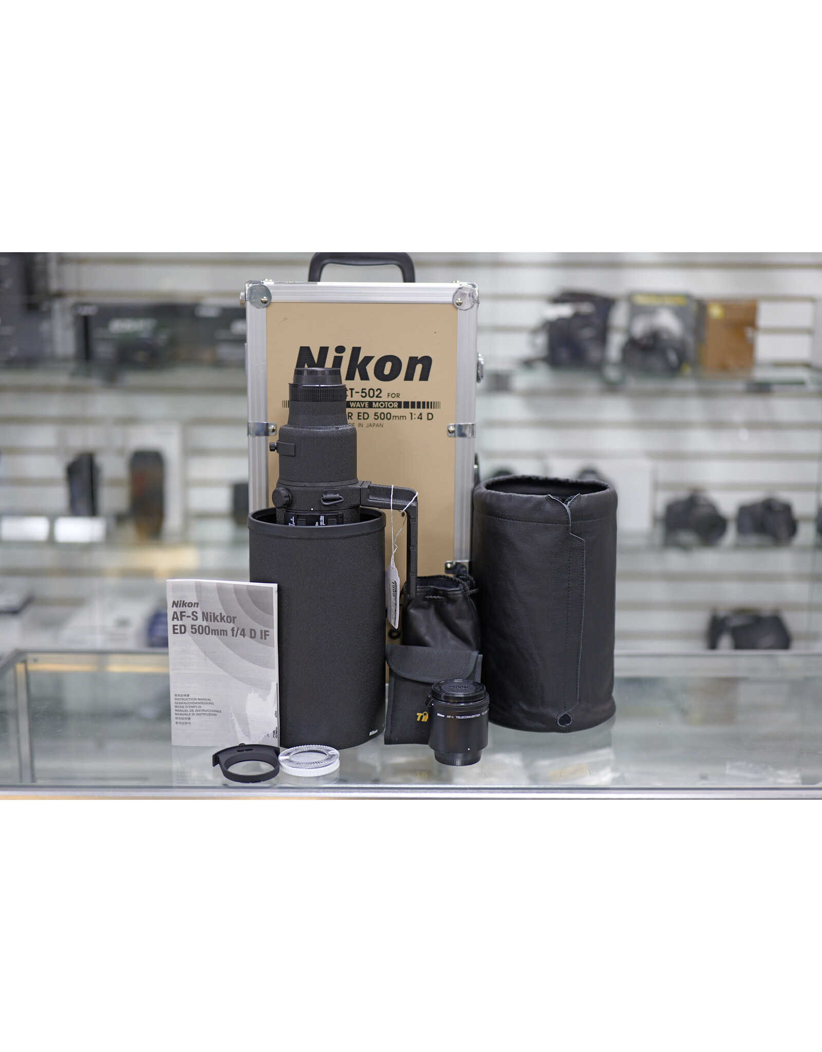 Nikon Nikon Nikkor AF-S 500mm f4 D ED Lens  with Nikon AF-S Mount TC-20E 2X Teleconverter  &Case