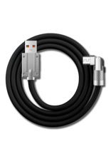 Pegasus Astro Pegasus Astro 120W 6A Zinc Alloy 180 Degree Rotatable Usb A to Type-C Data Cable(Black) 1m