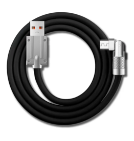Pegasus Astro Pegasus Astro 120W 6A Zinc Alloy 180 Degree Rotatable Usb A to Type-C Data Cable(Black) 1m