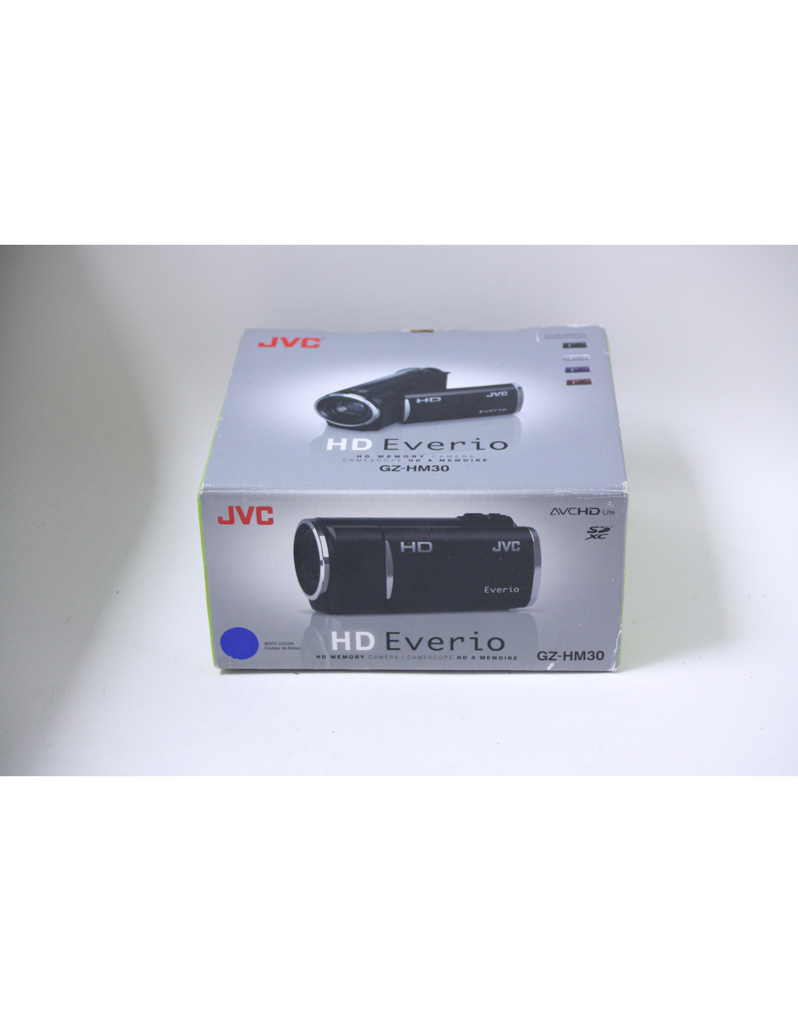 JVC JVC Everio GZ-HM30 Camcorder Purple w/ Box Charger Battery  Cables Tested
