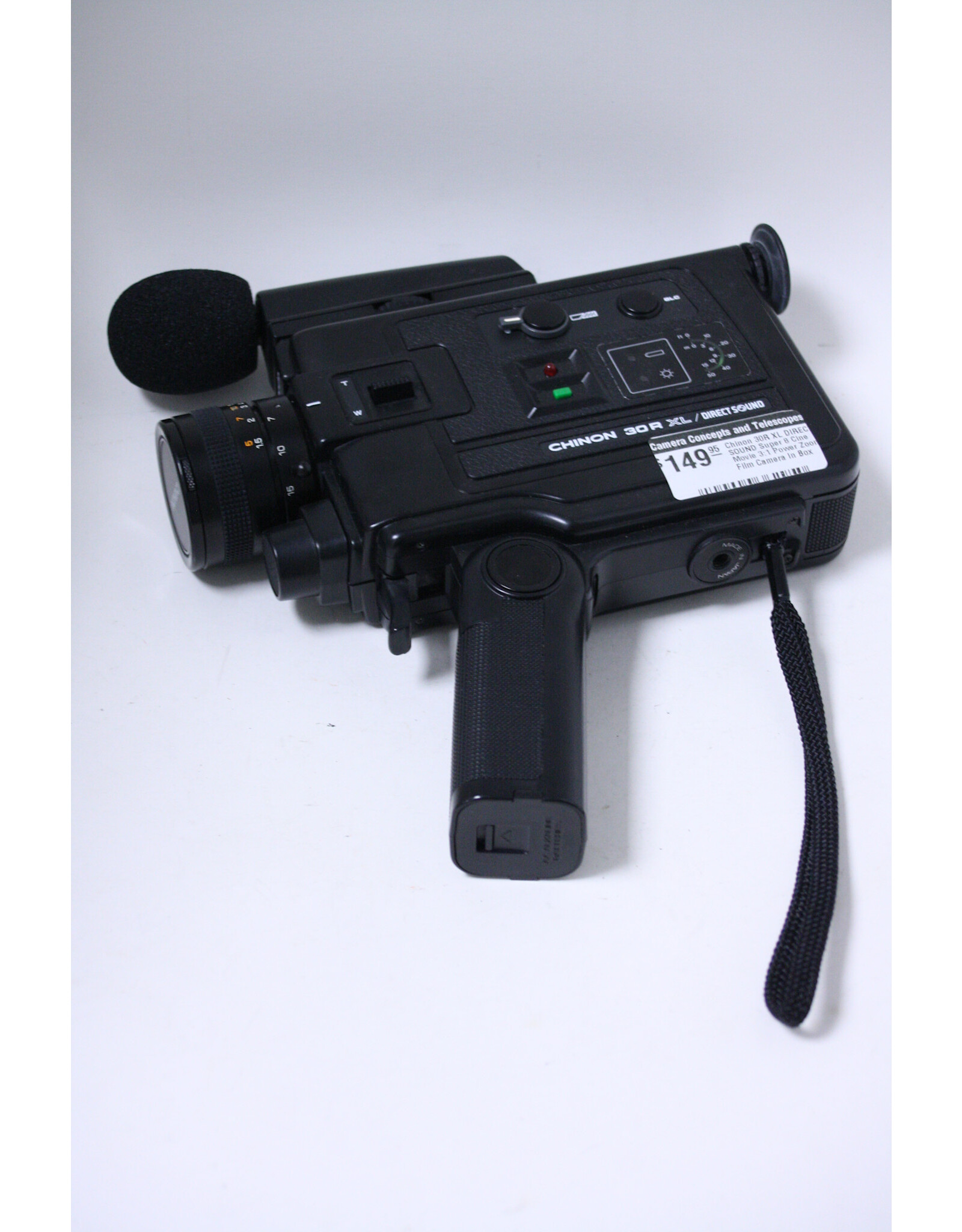 Chinon Chinon 30R XL DIRECT SOUND Super 8 Cine Movie 3:1 Power Zoom Film Camera In Box