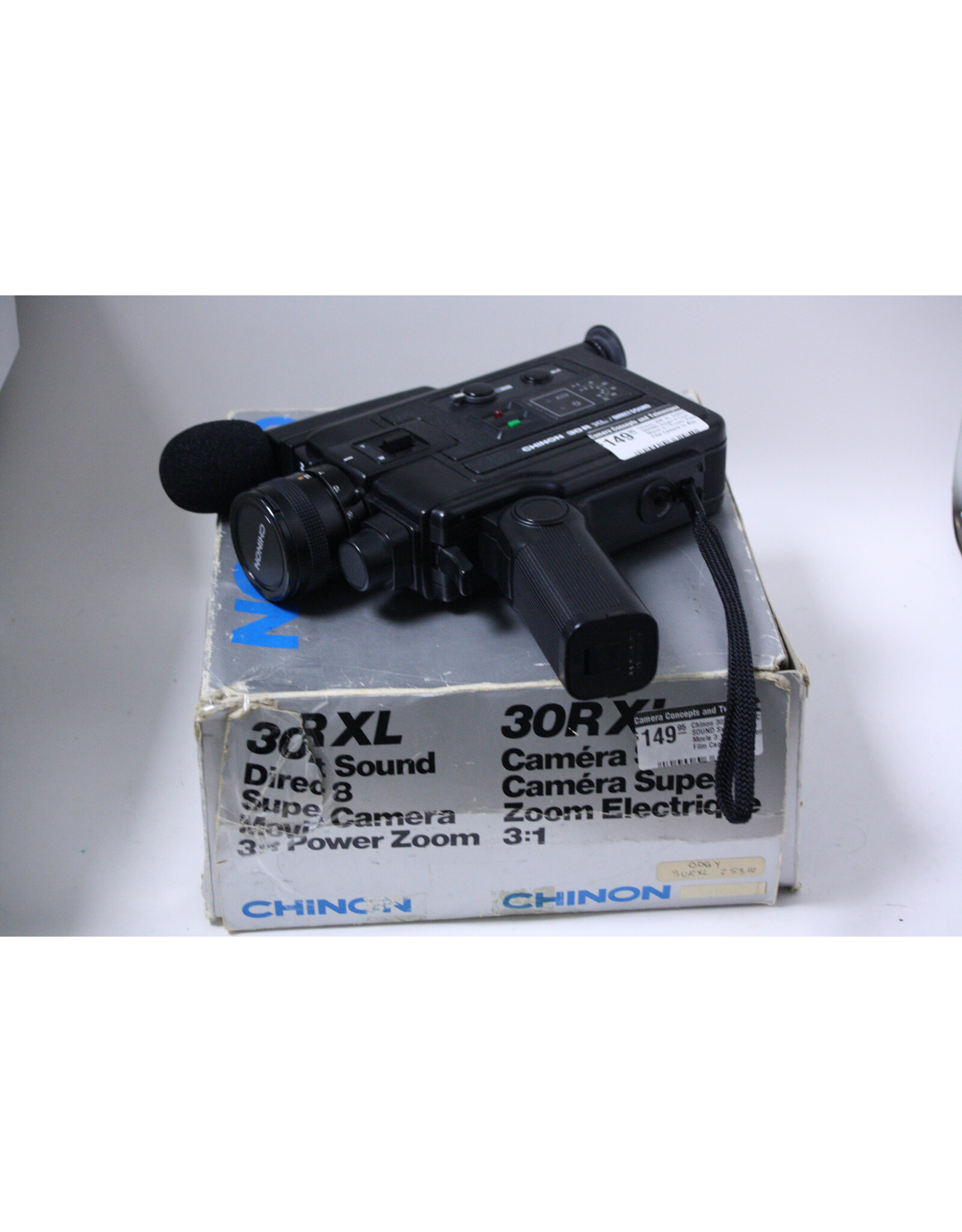 Chinon Chinon 30R XL DIRECT SOUND Super 8 Cine Movie 3:1 Power Zoom Film Camera In Box