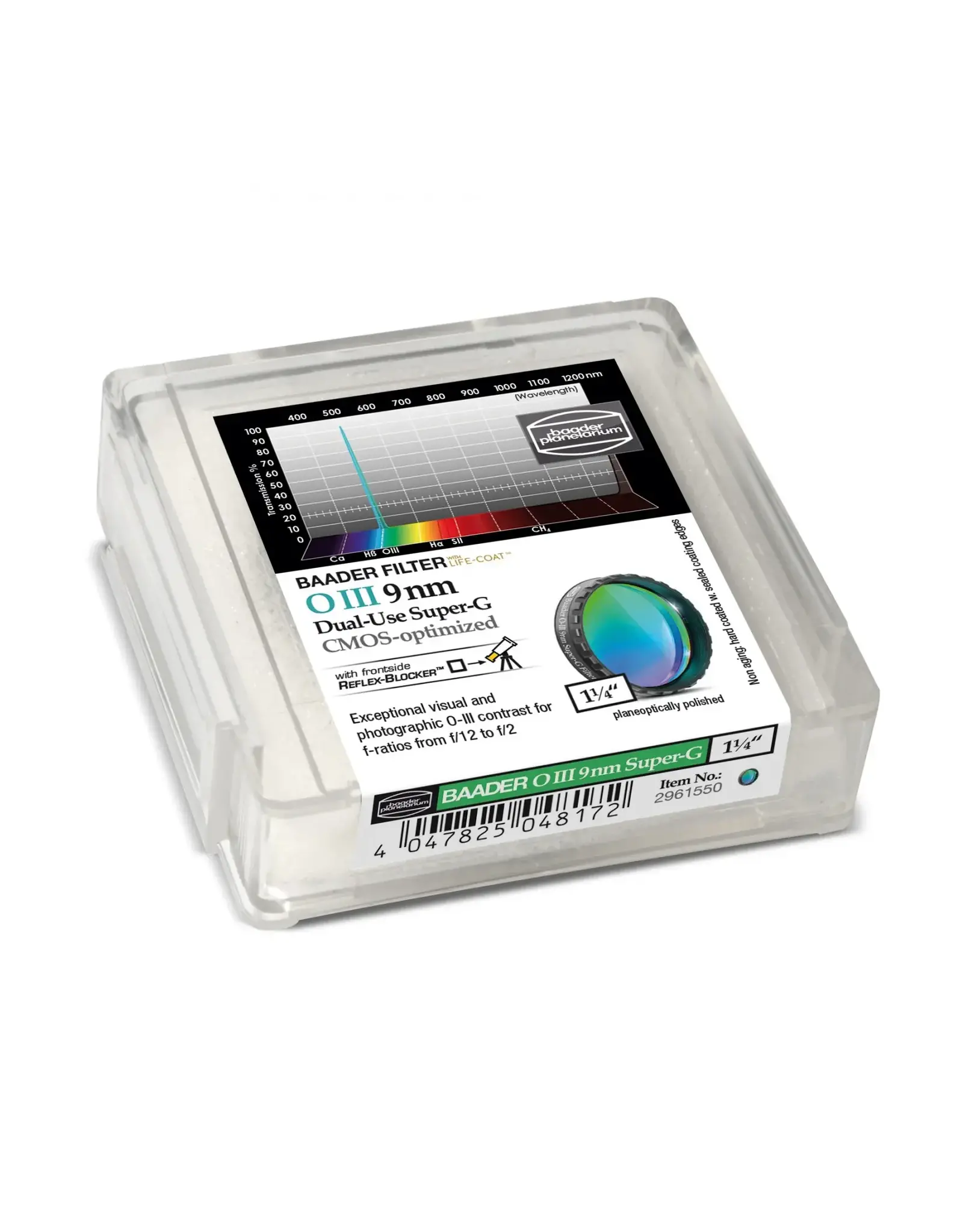 Baader Planetarium Baader O-III Super-G Filter (9nm)- CMOS optimized