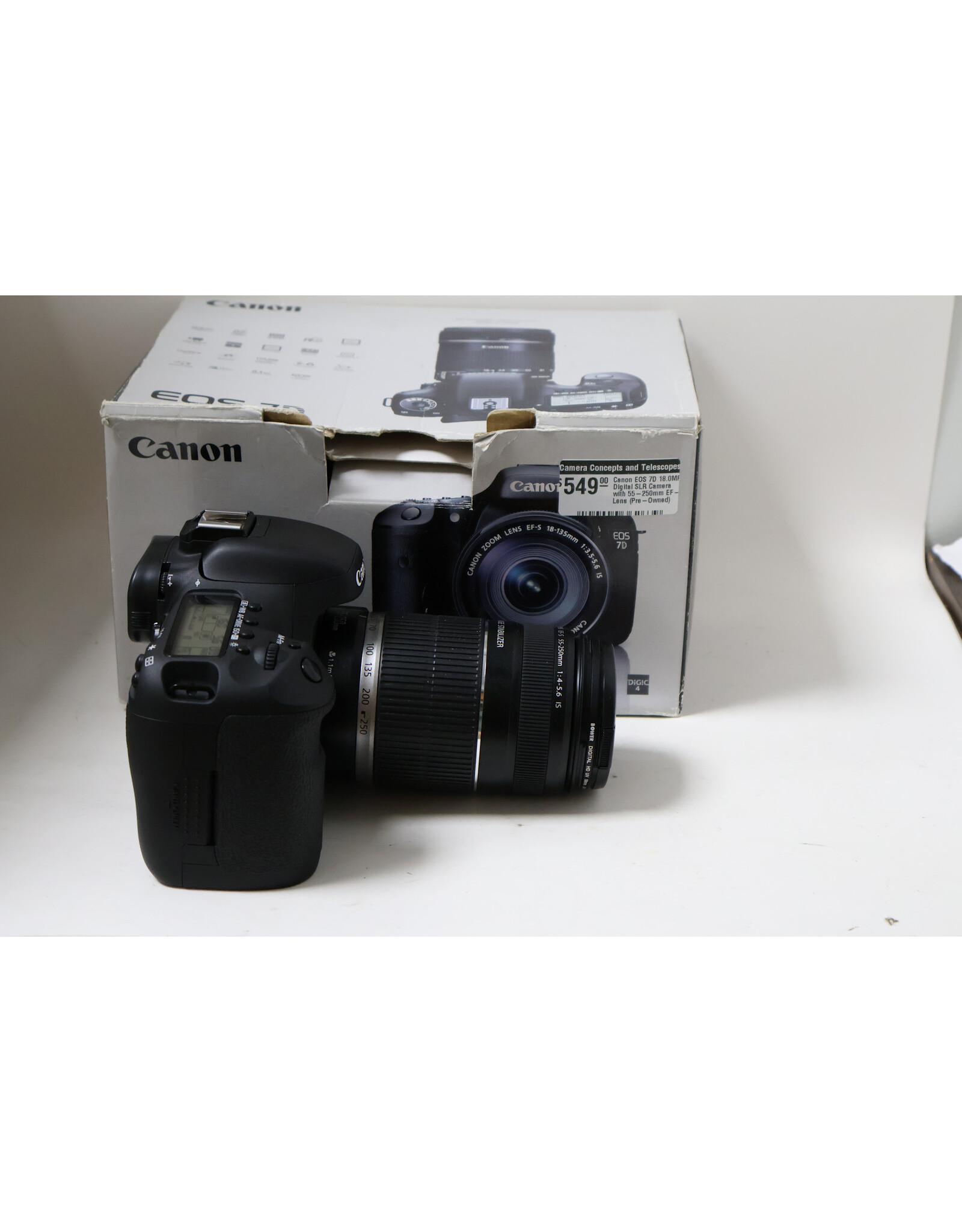 Canon Canon EOS 7D 18.0MP Digital SLR Camera with 55-250mm EF-S Lens (Pre-Owned)