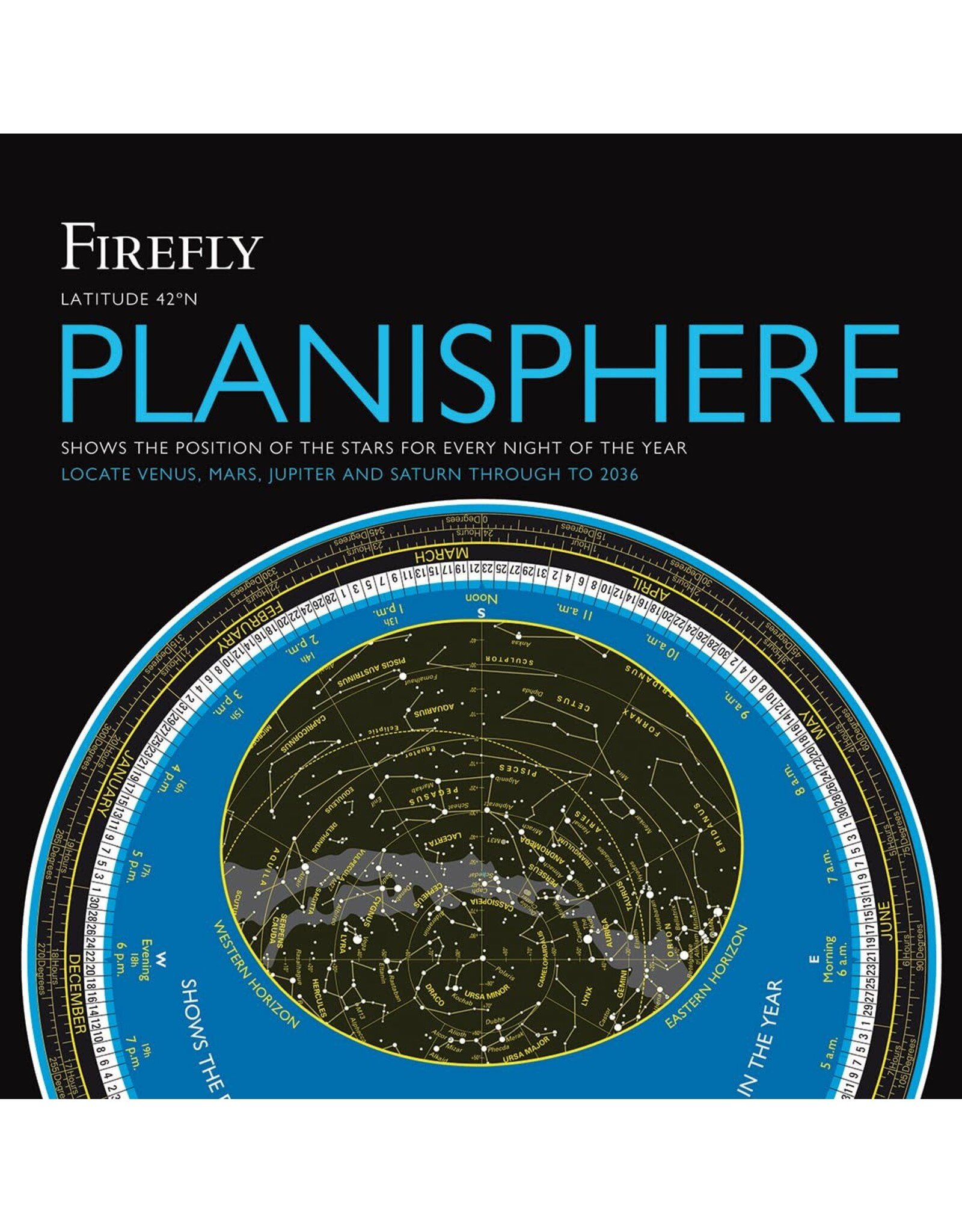 Firefly Planisphere: Latitude 42 Degrees North