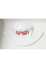 Nasa Bucket Hat (White) with Worm Logo (Ages 6 & Up)
