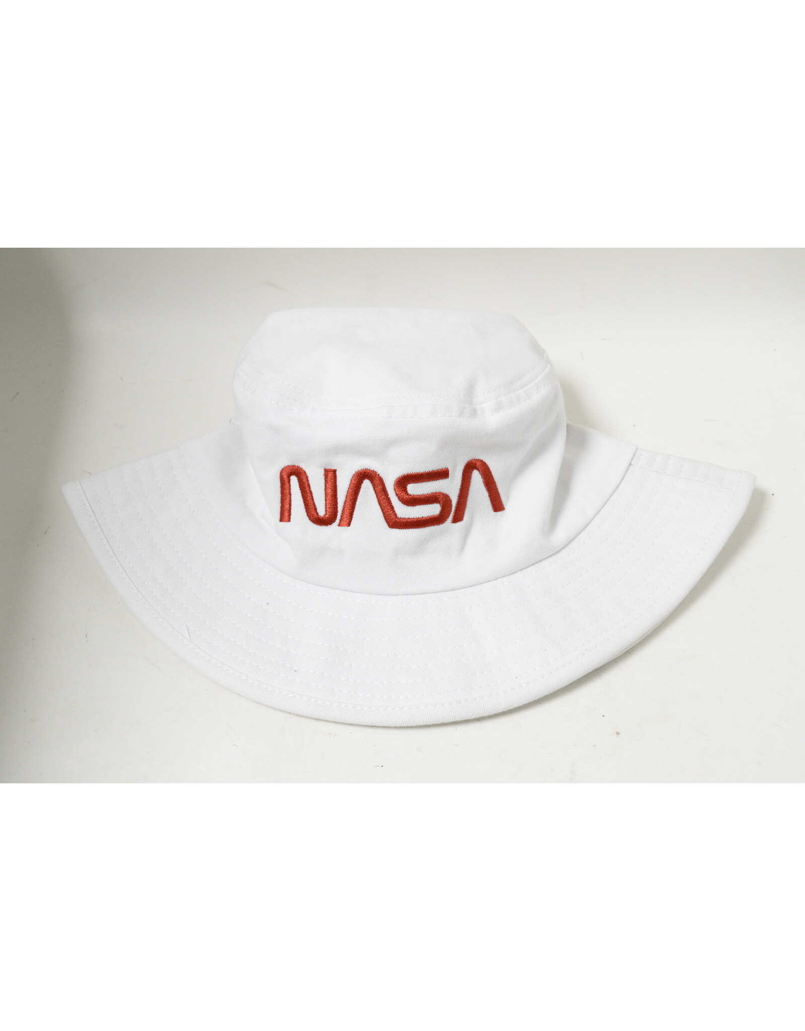 Nasa Bucket Hat (White) with Worm Logo (Ages 6 & Up)