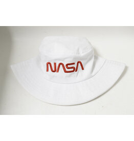 Nasa Bucket Hat (White) with Worm Logo (Ages 6 & Up)