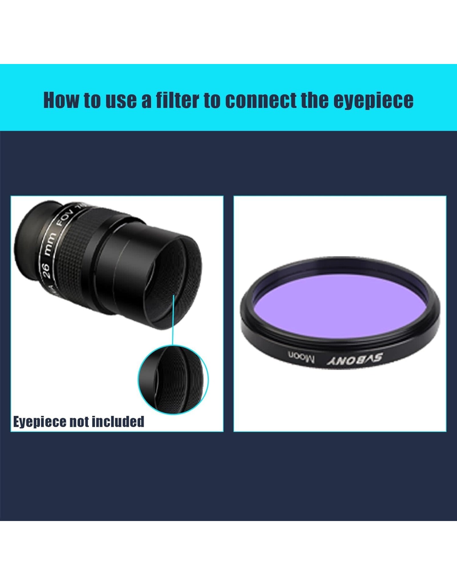 Svbony SVBONY Moon & SkyGlow Planetary Filter 2 inch for Observation of Moon and Planets