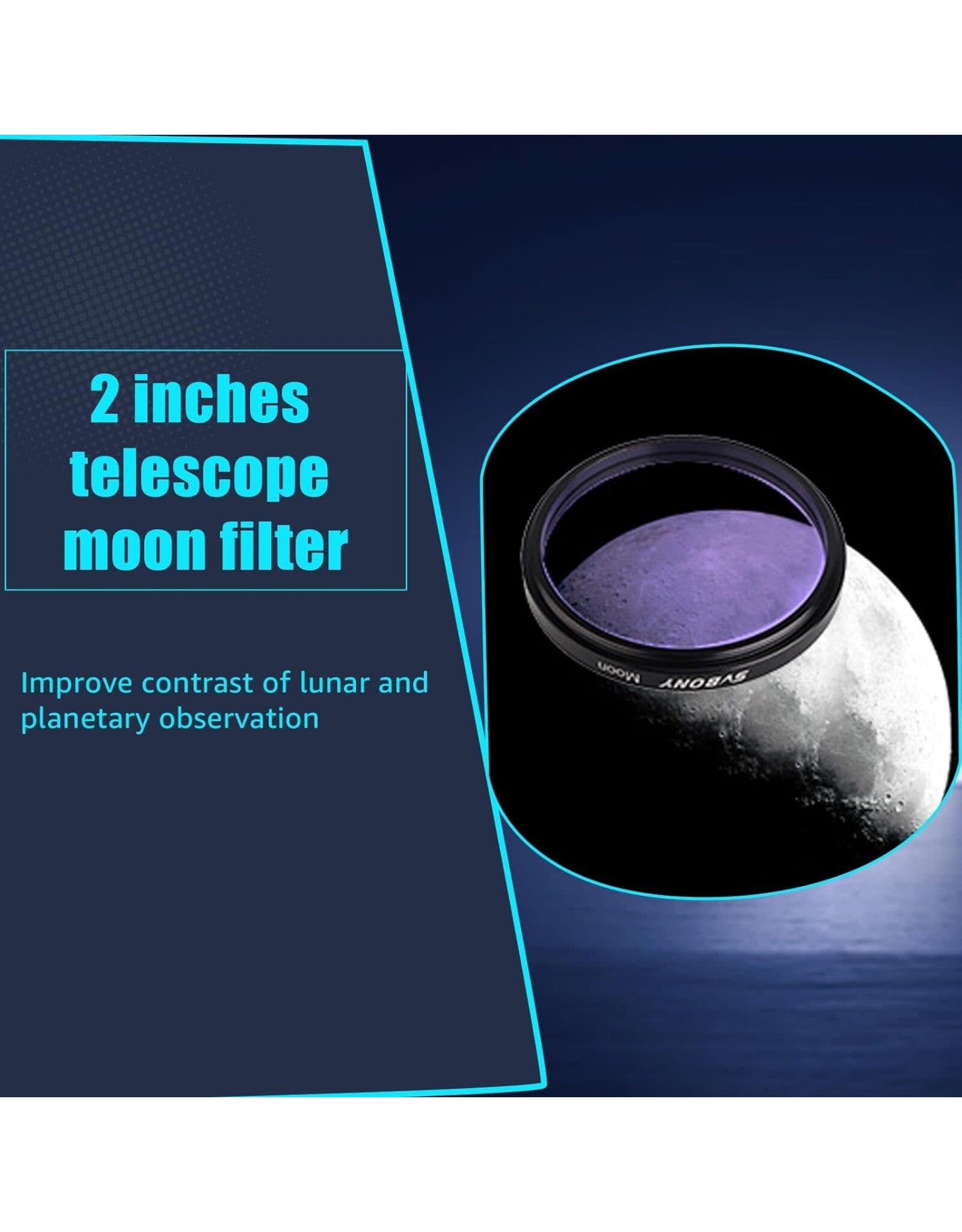 Svbony SVBONY Moon & SkyGlow Planetary Filter 2 inch for Observation of Moon and Planets