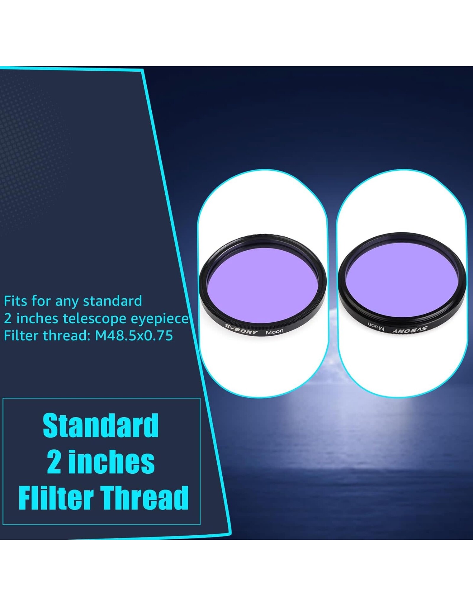 Svbony SVBONY Moon & SkyGlow Planetary Filter 2 inch for Observation of Moon and Planets