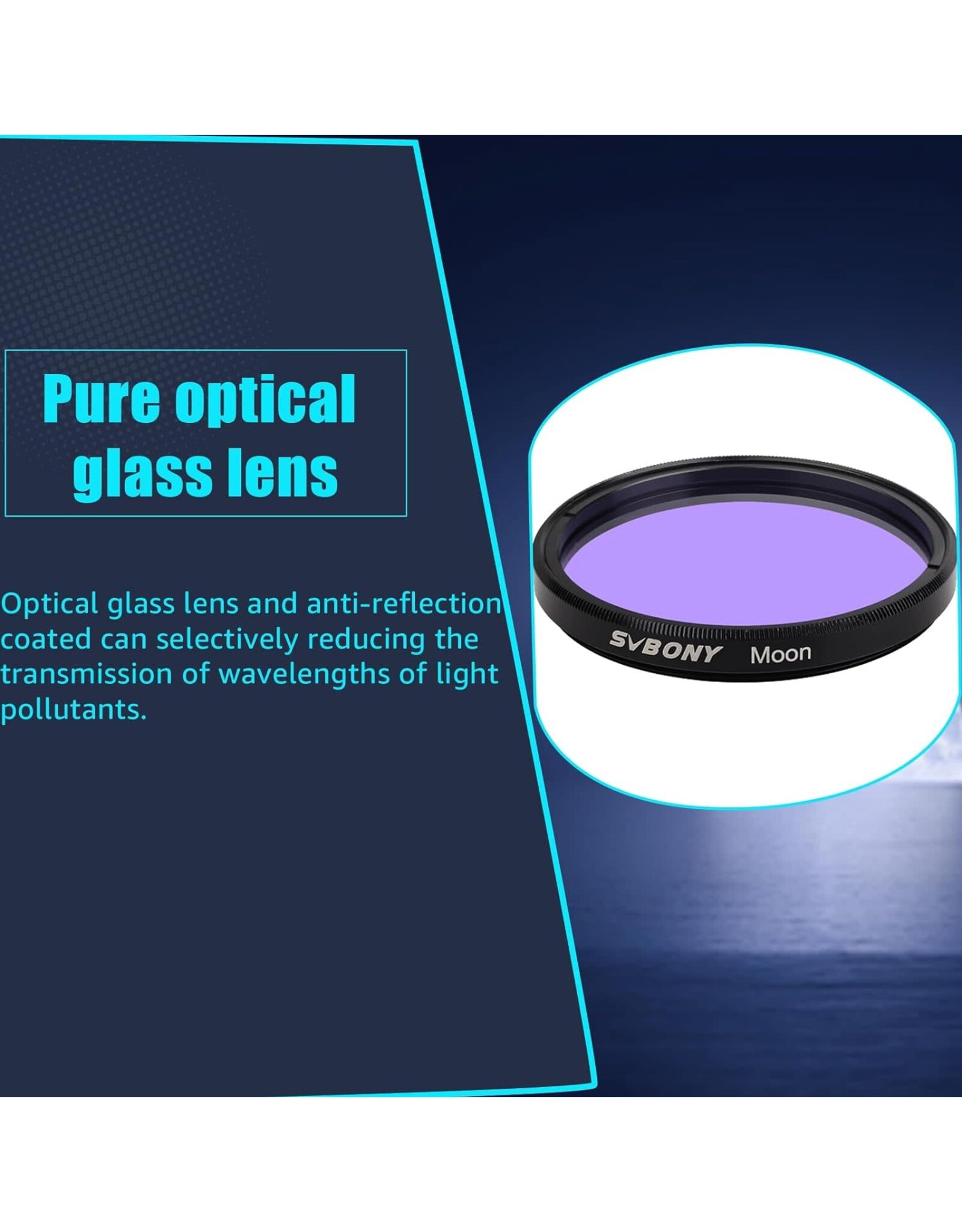 Svbony SVBONY Moon & SkyGlow Planetary Filter 2 inch for Observation of Moon and Planets