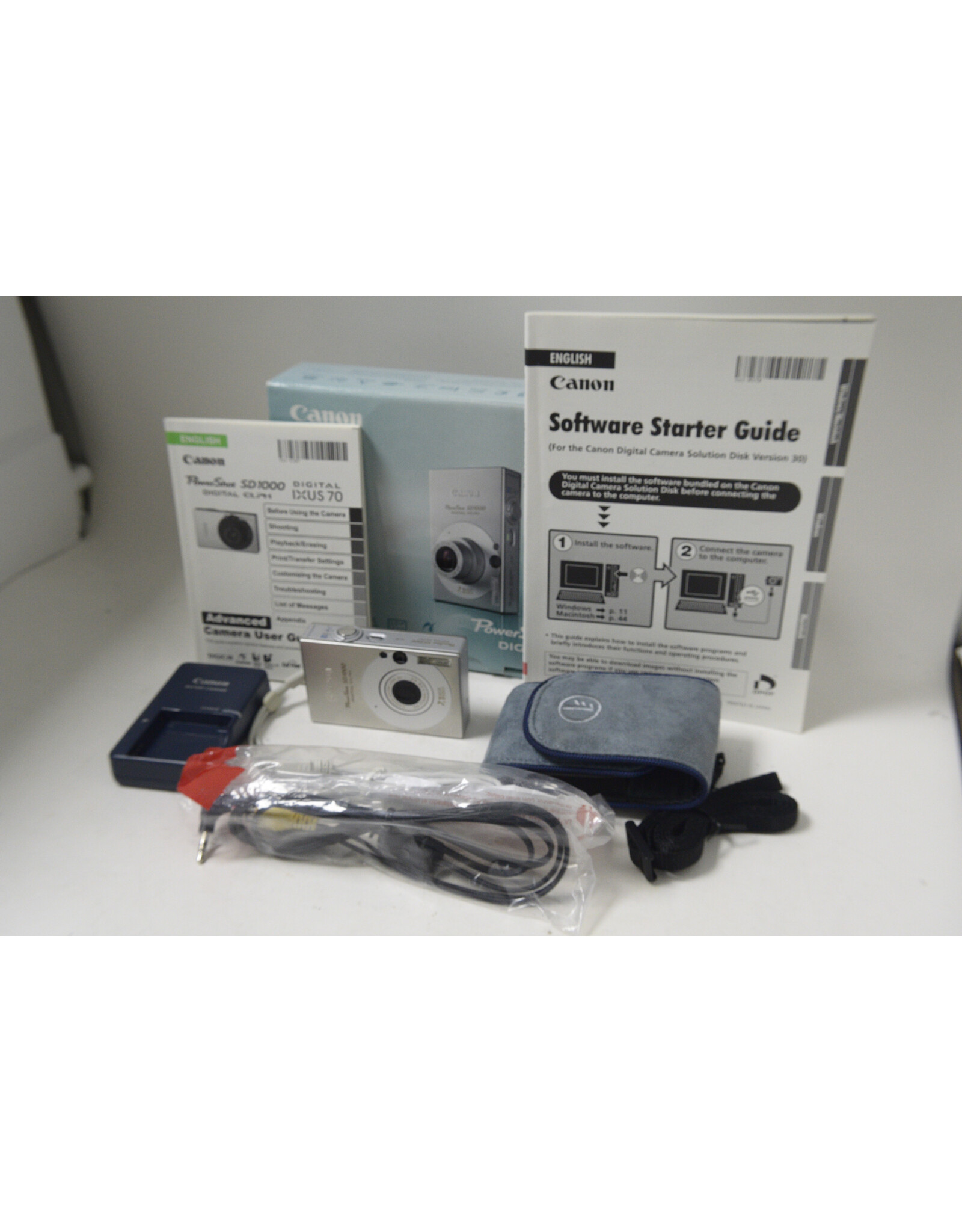 Canon Canon PowerShot SD1000 Digital Elph Silver 7.1 MP Camera Battery Charger LIKE NEW!