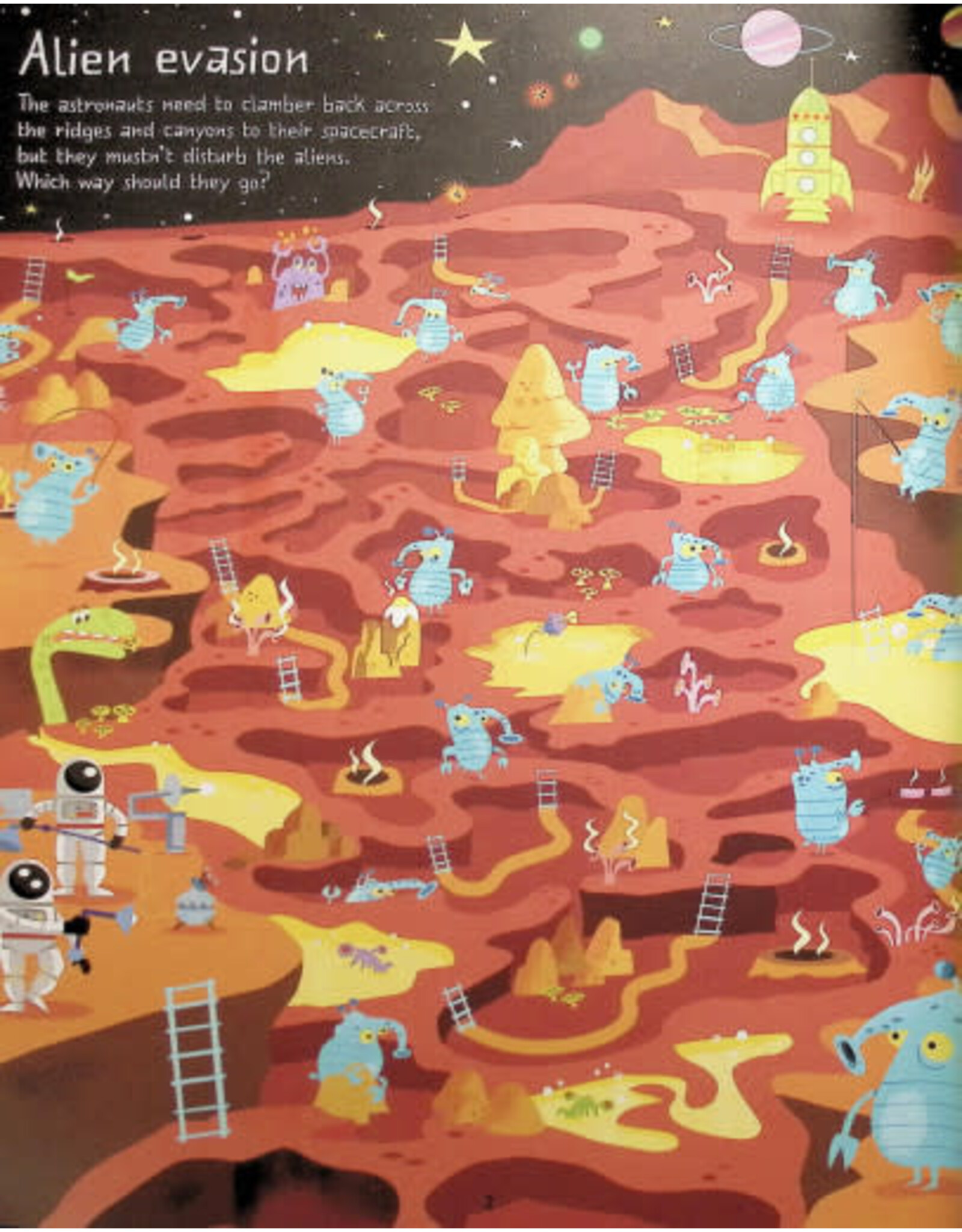 Space Maze Sticker Book