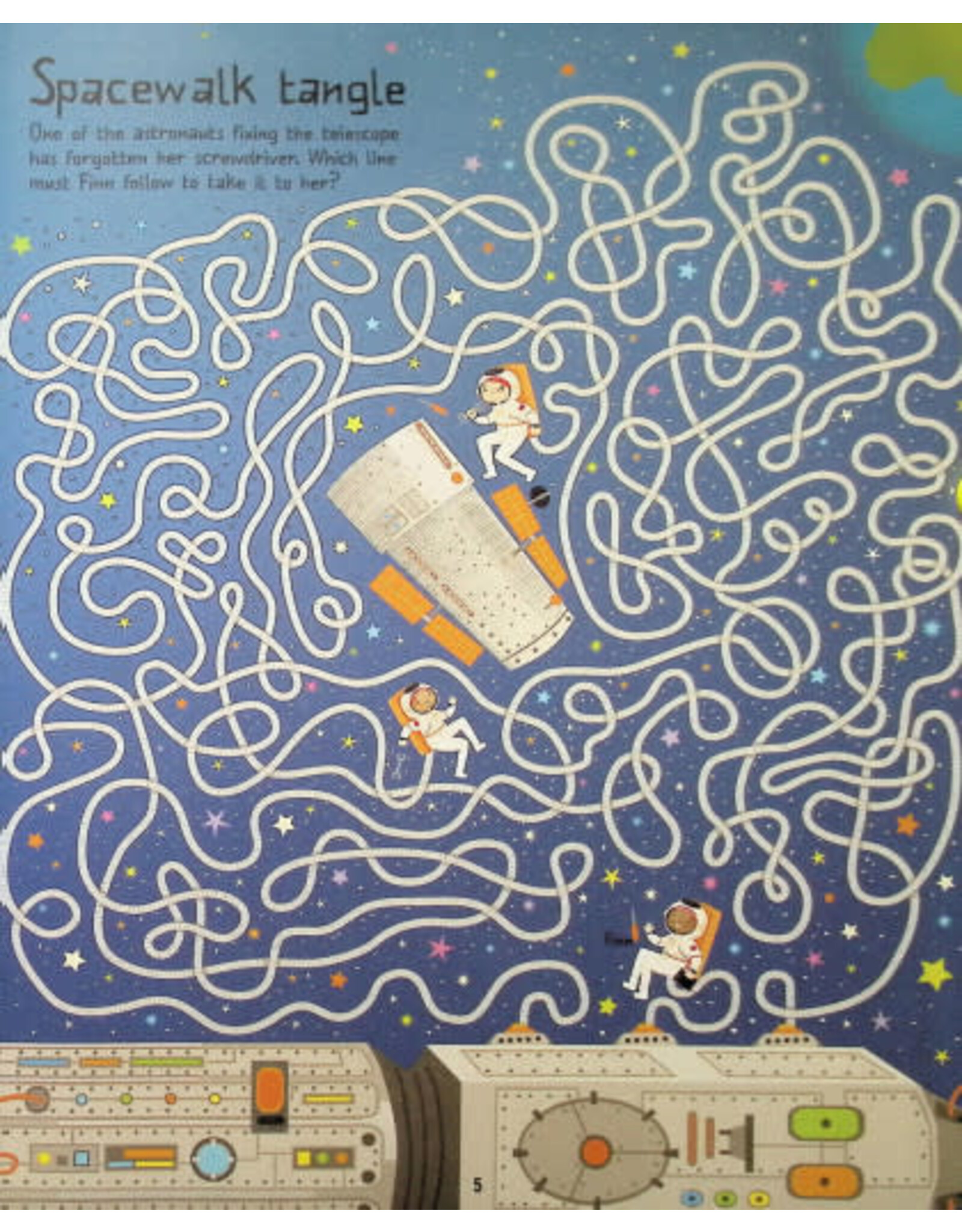 Space Maze Sticker Book