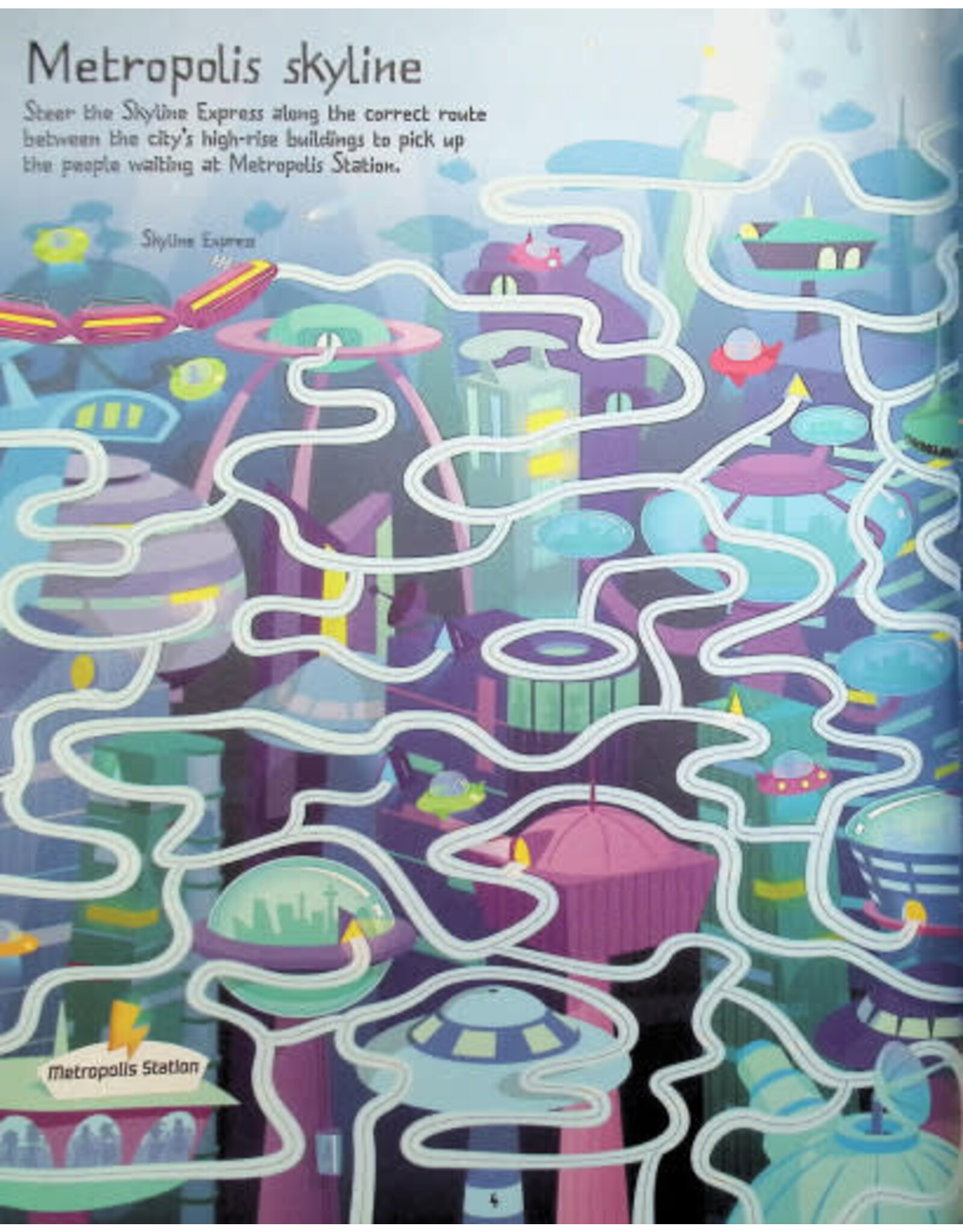 Space Maze Sticker Book