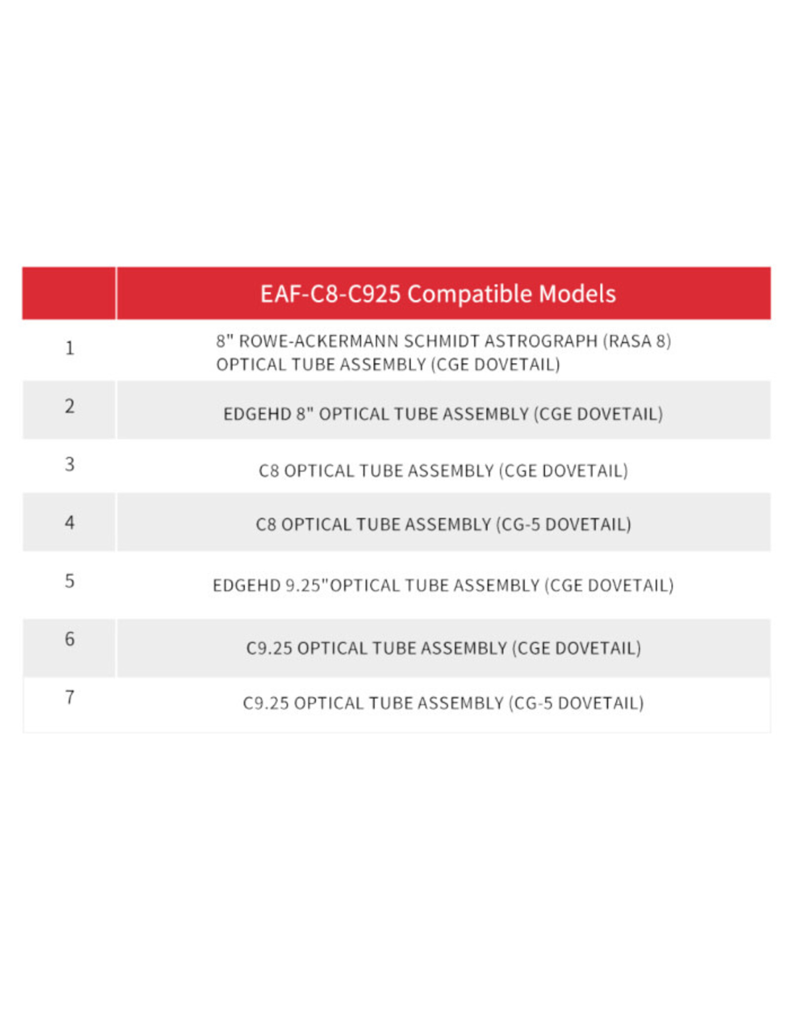 ZWO ZWO EAF Bracket for Celestron C8 and C9.25