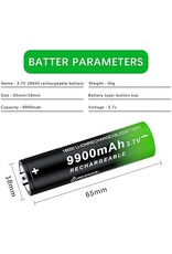 Lithium Battery 18650 3.7V for High Power 50mw Laser Pointer