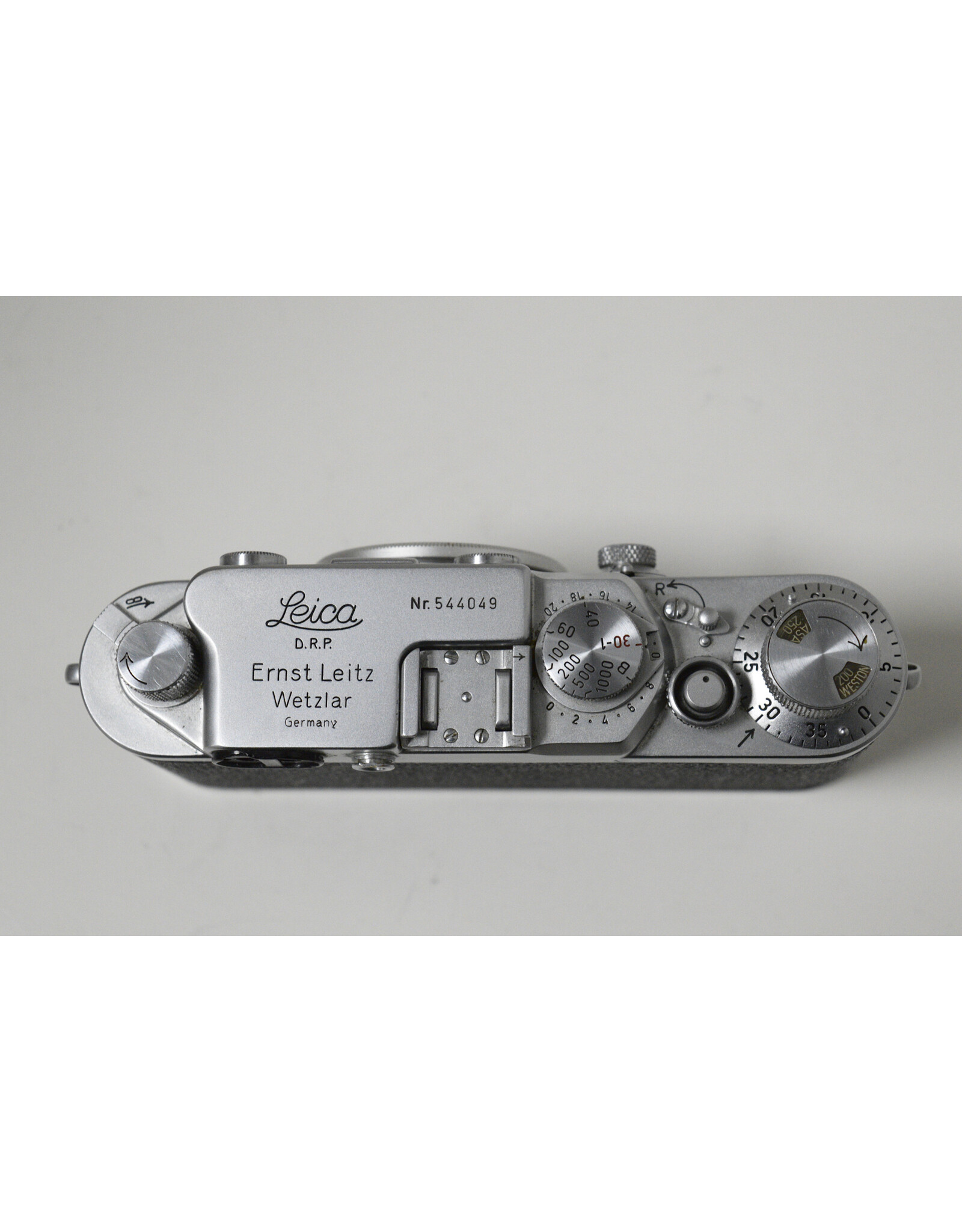 Leitz Leica IIIF  35mm Rangefinder Camera Body only , Chrome with Original case (AS-IS)