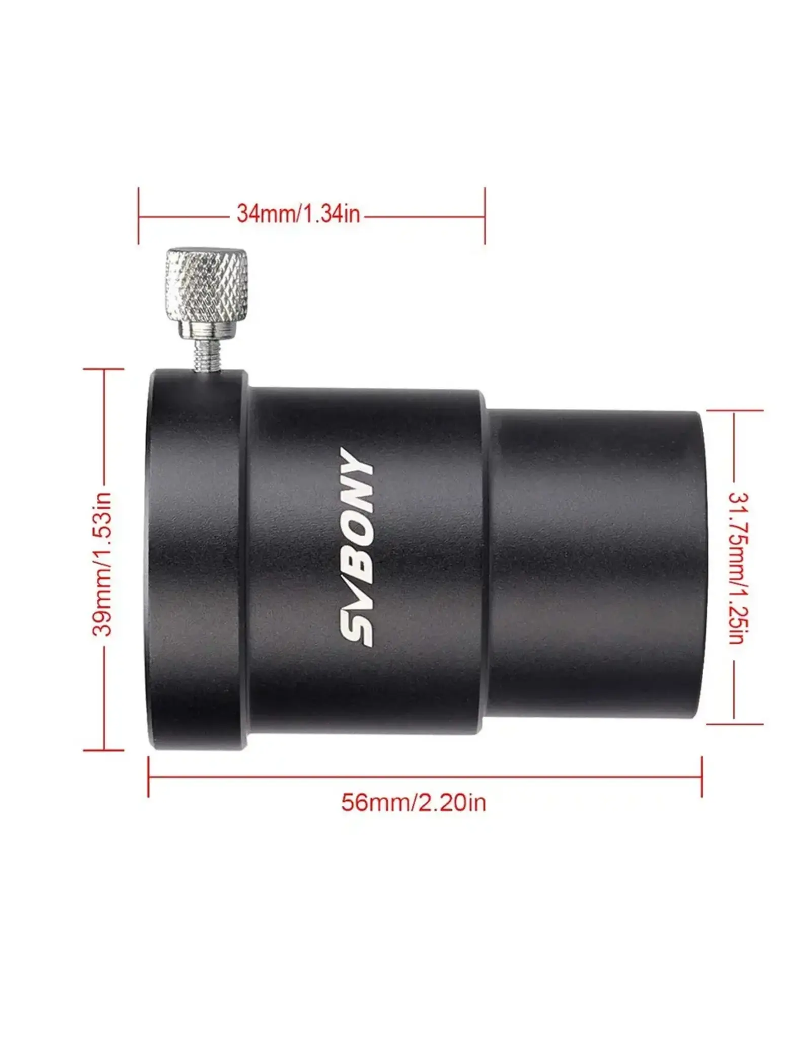 SVBONY SV157 1.25" Extension Tube 56mm Length for 1.25 Inch Focusers