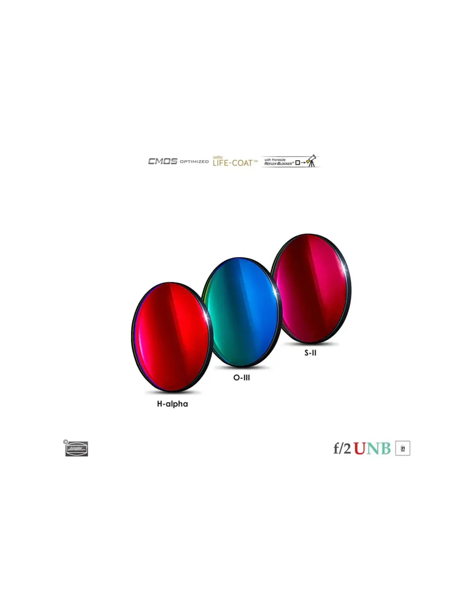 Baader Planetarium Baader 3.5 / 4nm f/2 Ultra-Highspeed Filters- CMOS-optimized (H-alpha / O-III / S-II)
