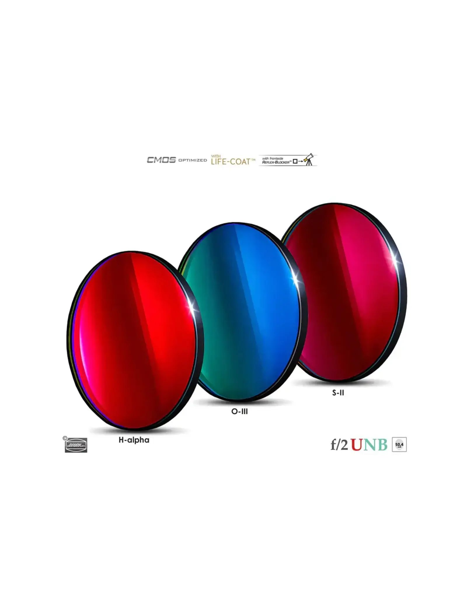 Baader Planetarium Baader 3.5 / 4nm f/2 Ultra-Highspeed Filters- CMOS-optimized (H-alpha / O-III / S-II)