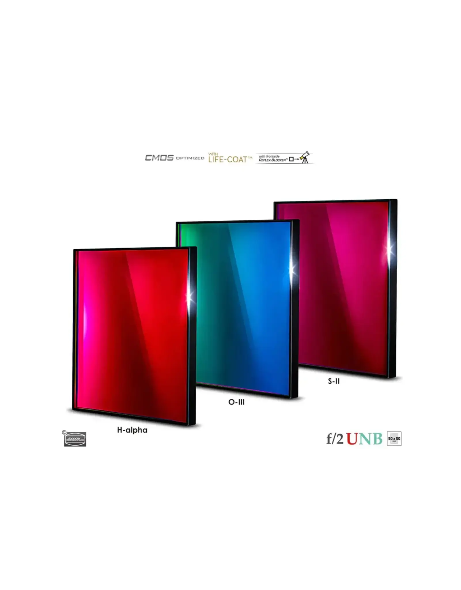 Baader Planetarium Baader 3.5 / 4nm f/2 Ultra-Highspeed Filters- CMOS-optimized (H-alpha / O-III / S-II)