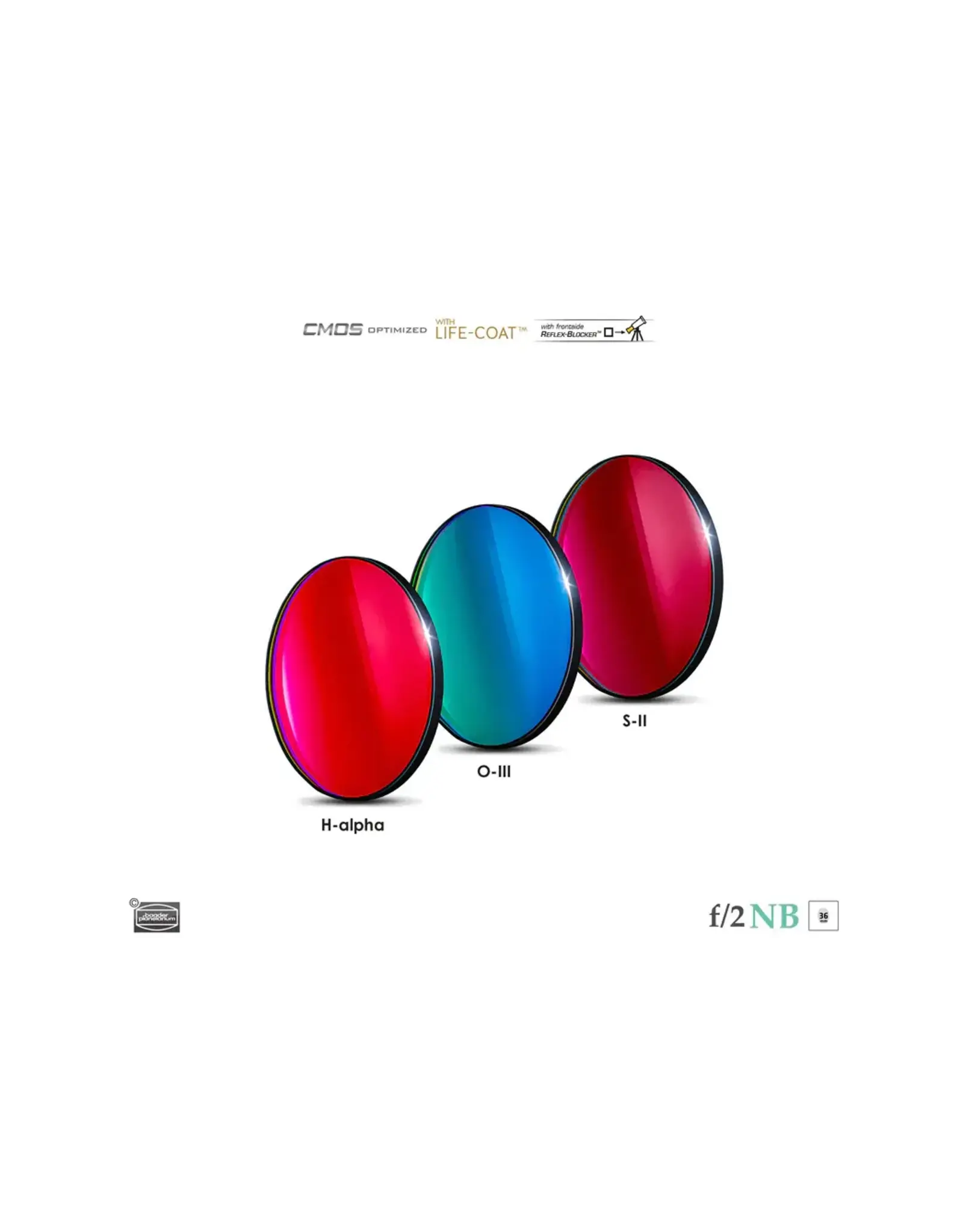 Baader Planetarium Baader 6.5nm f/2 Highspeed Filters- CMOS-optimized (H-alpha, O-III, S-11)
