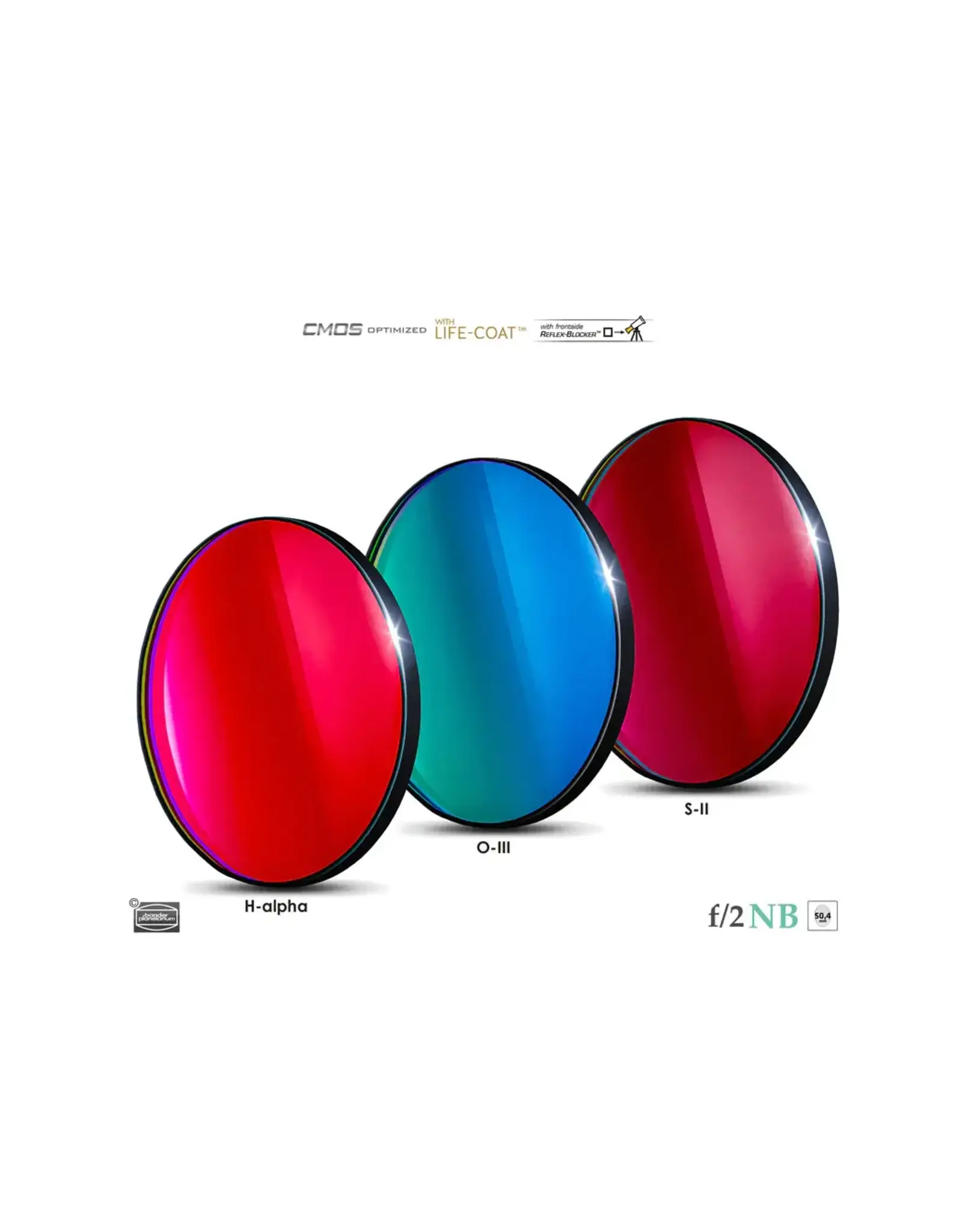 Baader Planetarium Baader 6.5nm f/2 Highspeed Filters- CMOS-optimized (H-alpha, O-III, S-11)