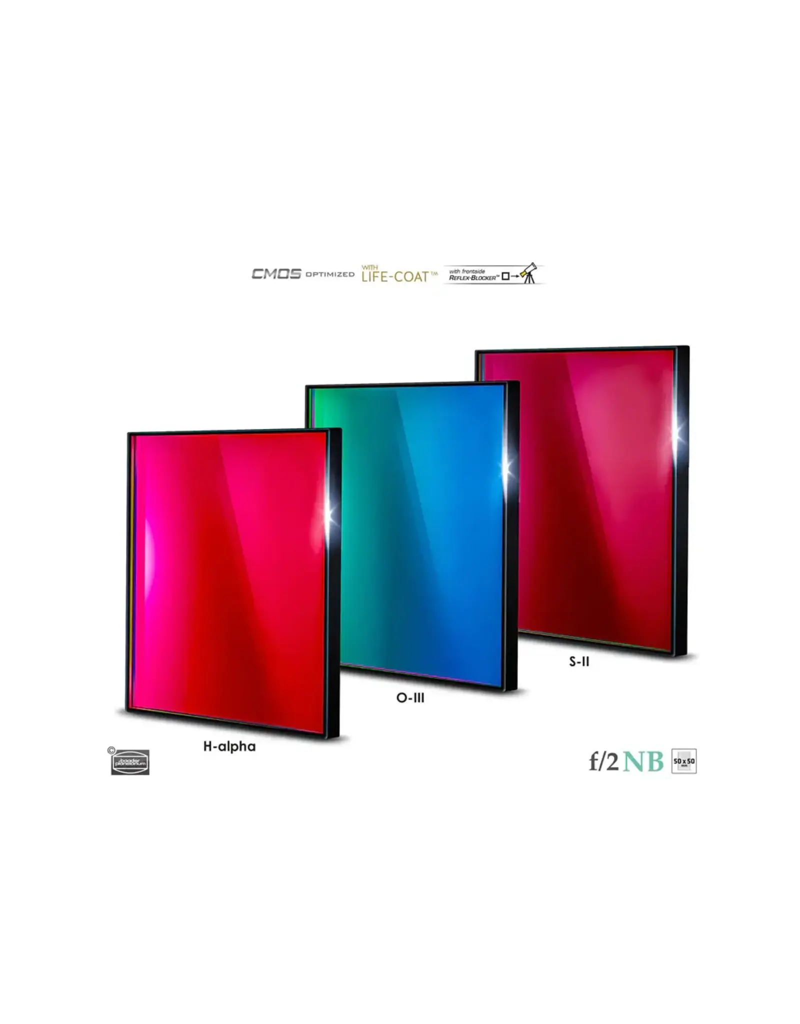 Baader Planetarium Baader 6.5nm f/2 Highspeed Filters- CMOS-optimized (H-alpha, O-III, S-11)