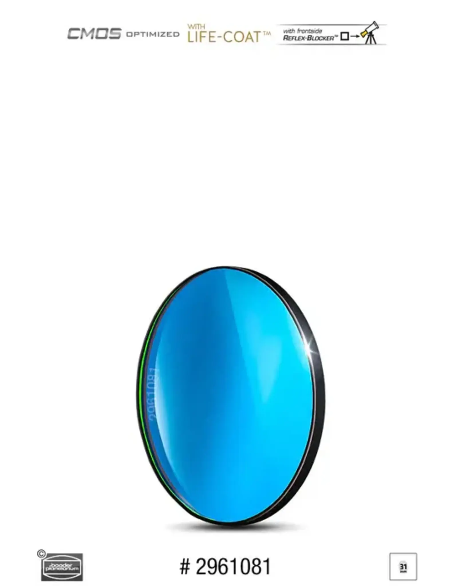 Baader Planetarium Baader H-beta Narrowband-Filter (5.5nm)- CMOS-optimized