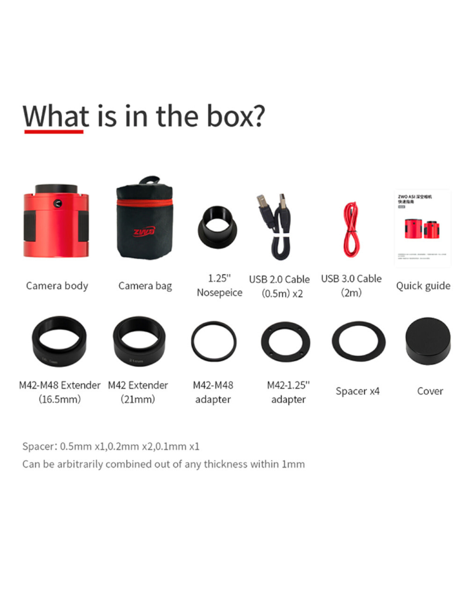 ZWO WO ASI992MM-P SWIR DSO Cooled Camera