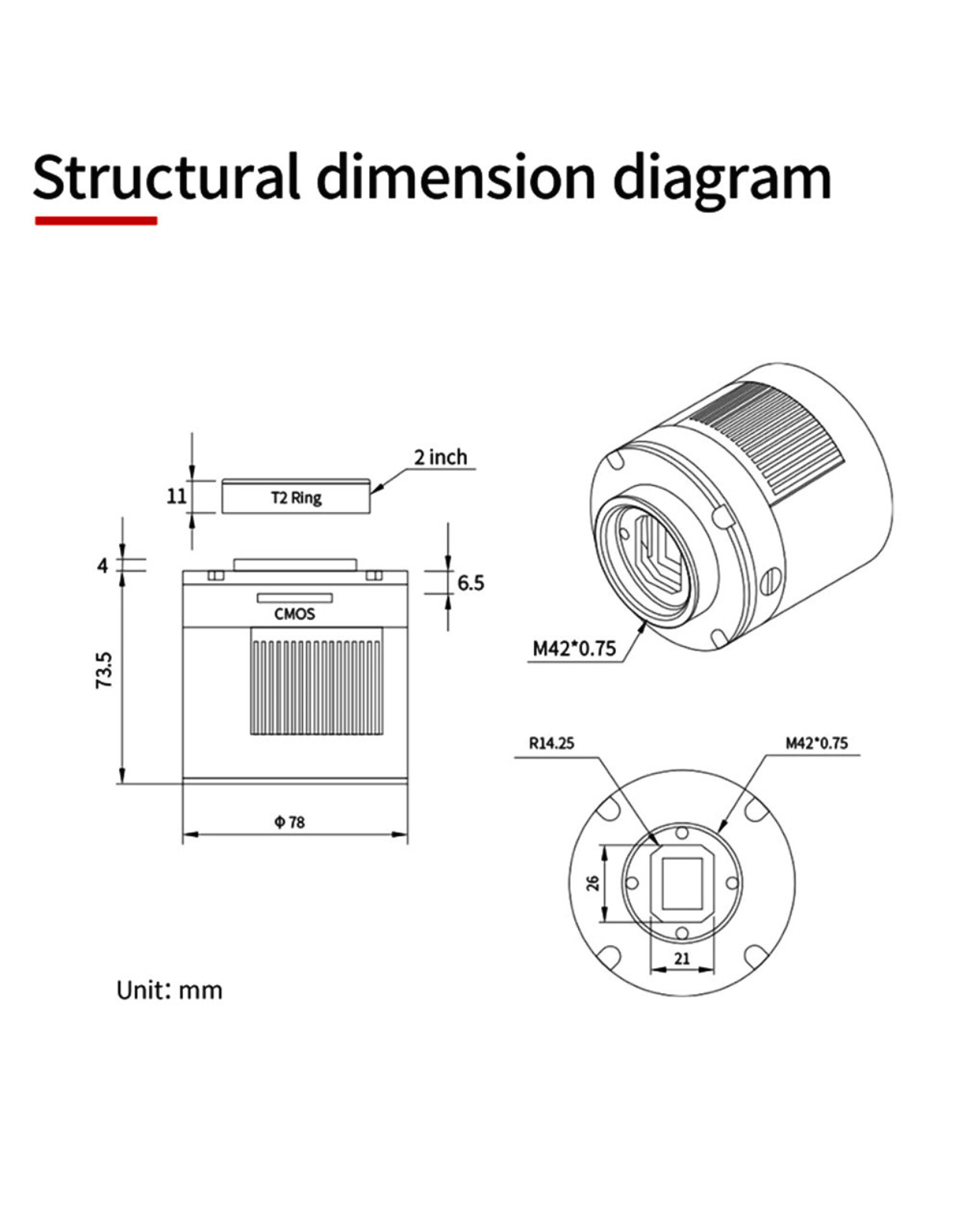 ZWO WO ASI992MM-P SWIR DSO Cooled Camera