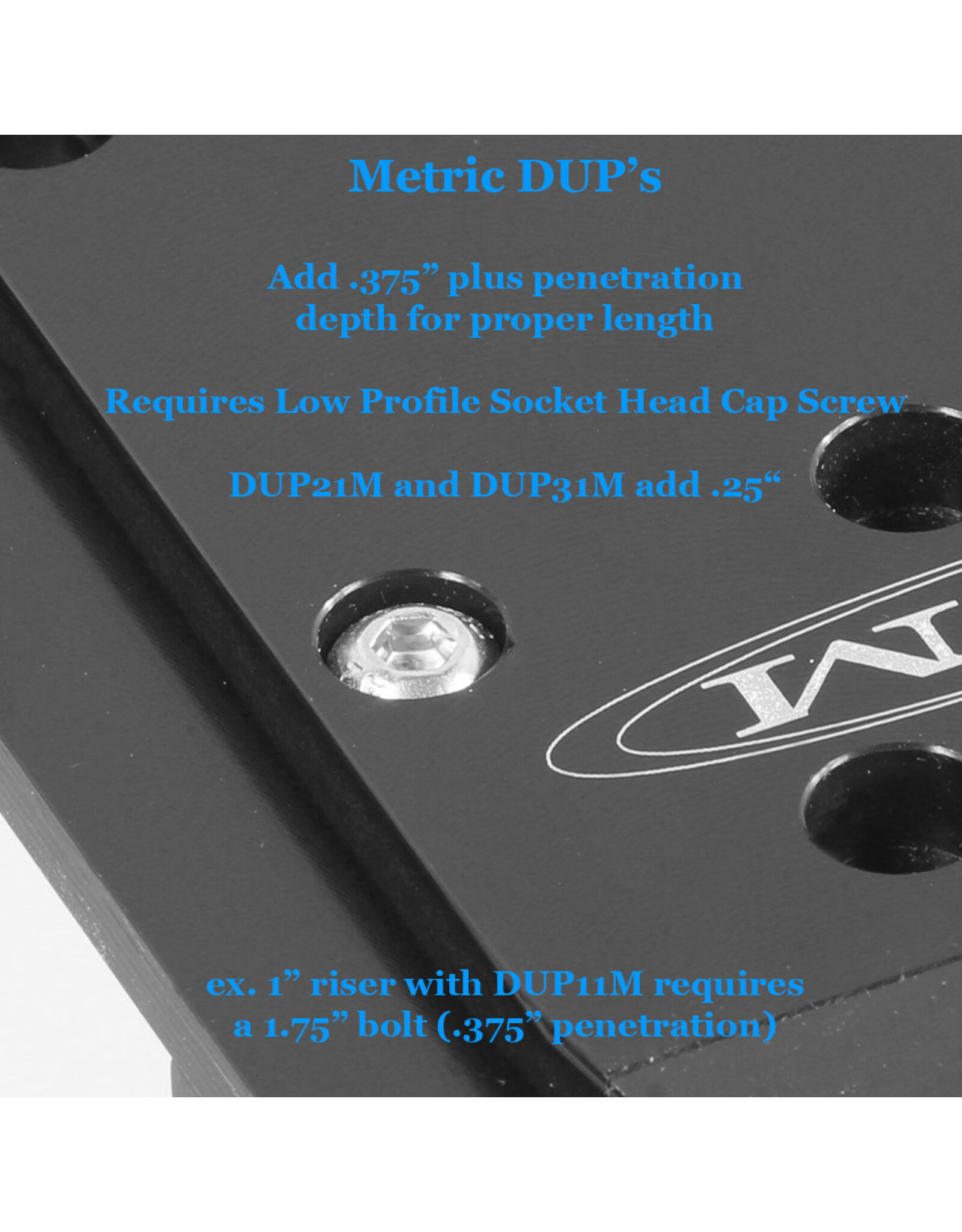 ADM ADM Riser Block – 1 Inch XL for D Series Dovetail - RB1-XL