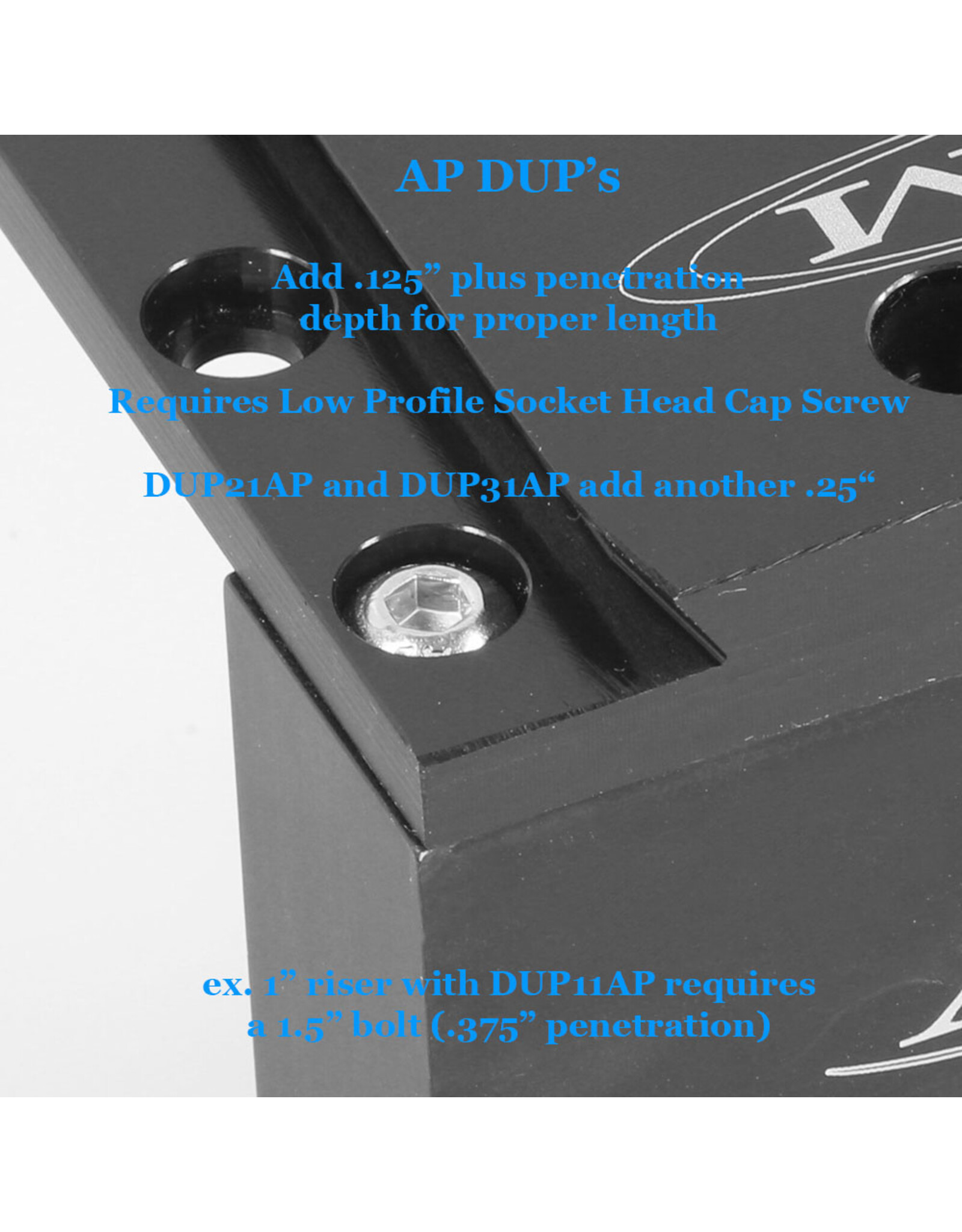 ADM ADM Riser Block – 1 Inch XL for D Series Dovetail - RB1-XL