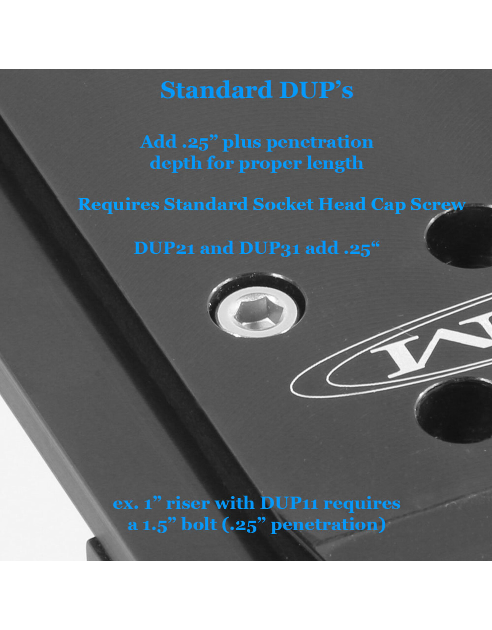 ADM ADM Riser Block – 1 Inch XL for D Series Dovetail - RB1-XL