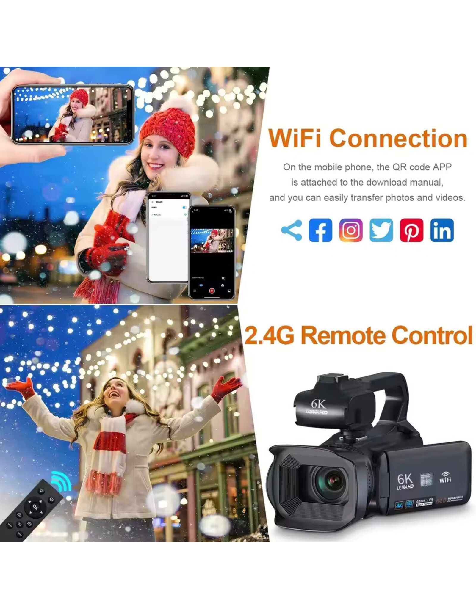 6K 6K Ultra HD  Digital Camcorder (OPEN BOX-FULL WARRANTY)