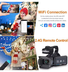 6K 6K Ultra HD  Digital Camcorder (OPEN BOX-FULL WARRANTY)