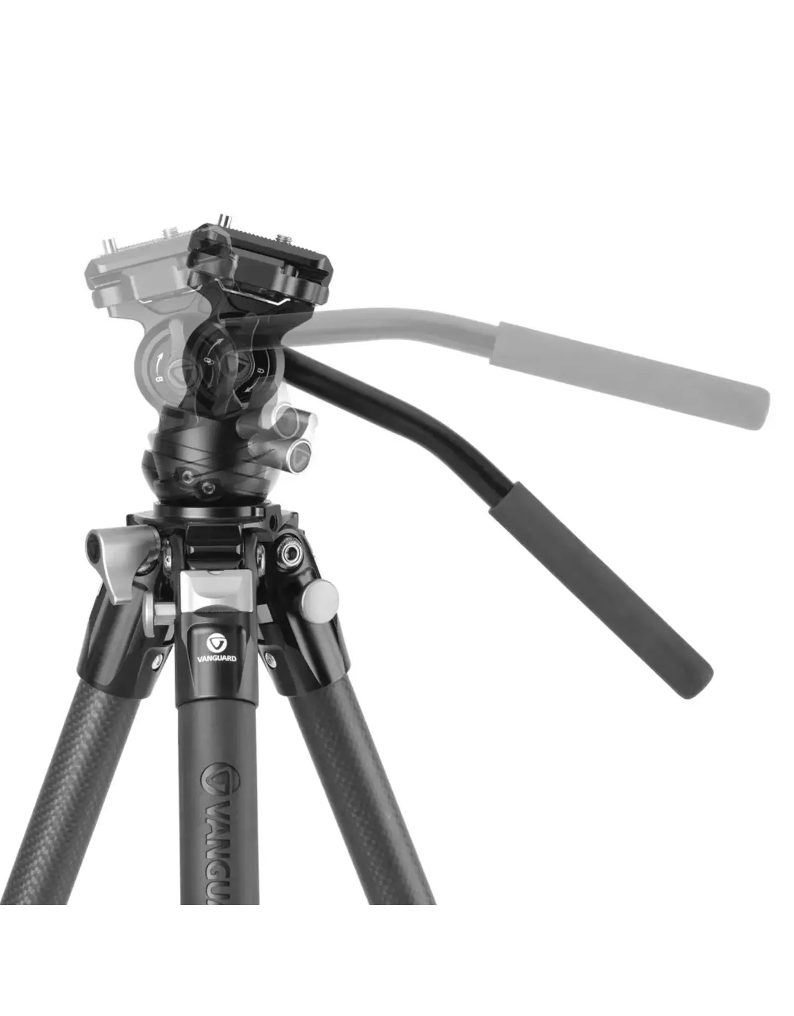 Vanguard Carbon Fiber Tripod with VEO PV-12 Video Head, QS-55P