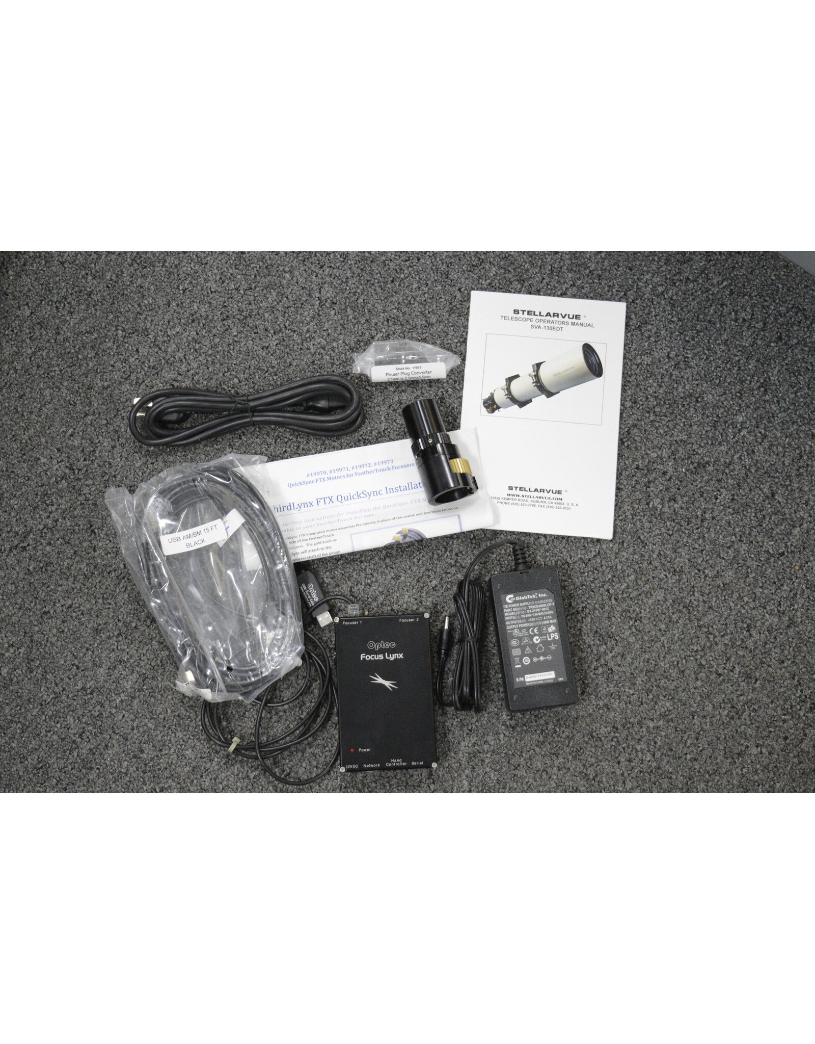 Stellarvue Stellarvue SVA130 EDT Apochromatic Refractor Optical Tube with Optec Focus Lynx Focuser & Hand Controller