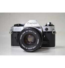 Canon Canon AE-1 Program 35mm SLR Film Camera with 50mm 1.8 Lens Tested and Working!