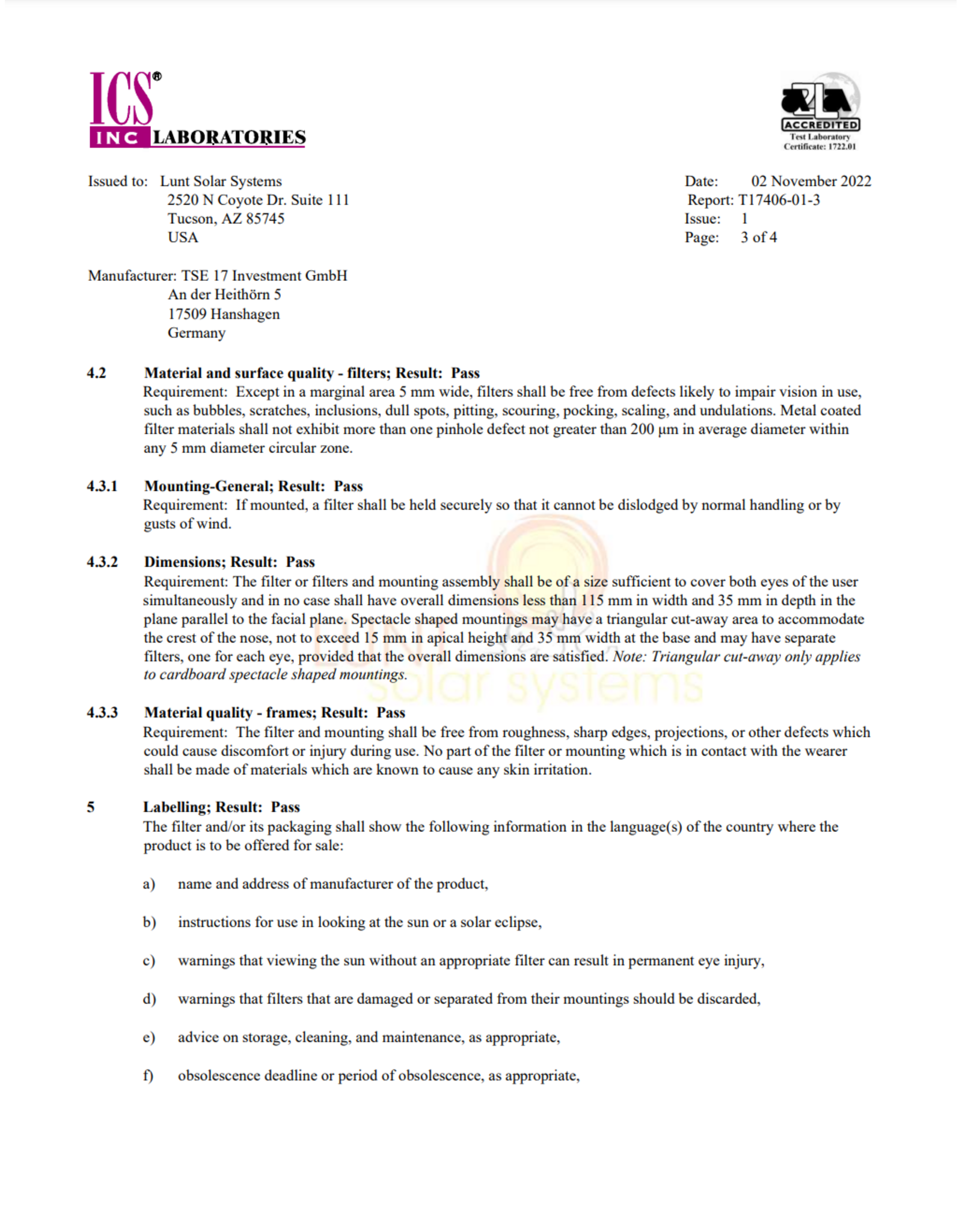 Lunt Lunt Solar Sytems Kids Eclipse Glasses