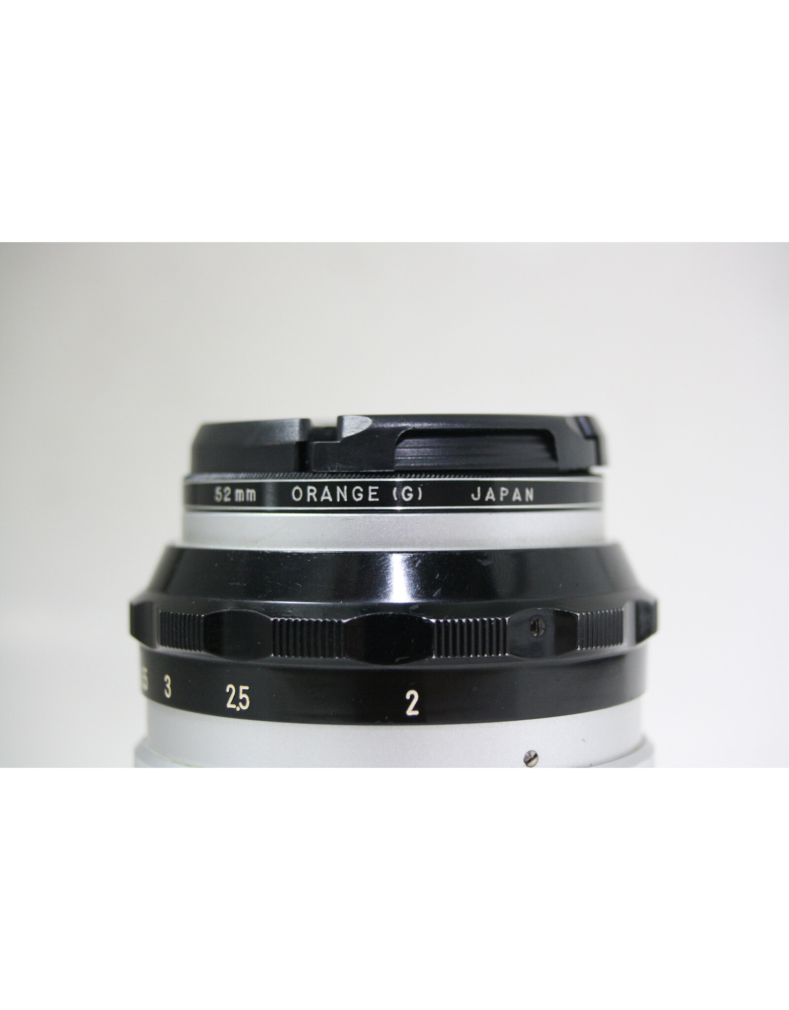 Nikon Nikkor-S Auto 50mm f/1.4 lens, with 52mm Unbranded Orange (85A) filter (Pre-owned)