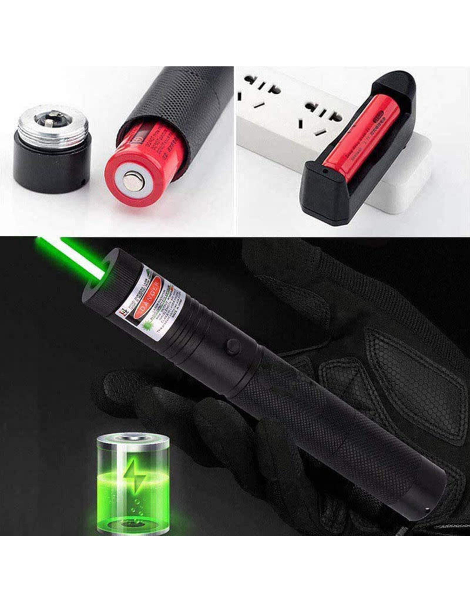 Arcturus Arcturus 50 mw High Power Green Laser Pointer  with charger and Lithium Battery