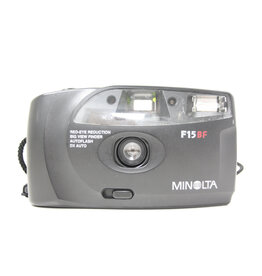 Konica Minolta Minolta F15BF Point & Shoot 35mm Film Camera Red Eye Reduction - TESTED works