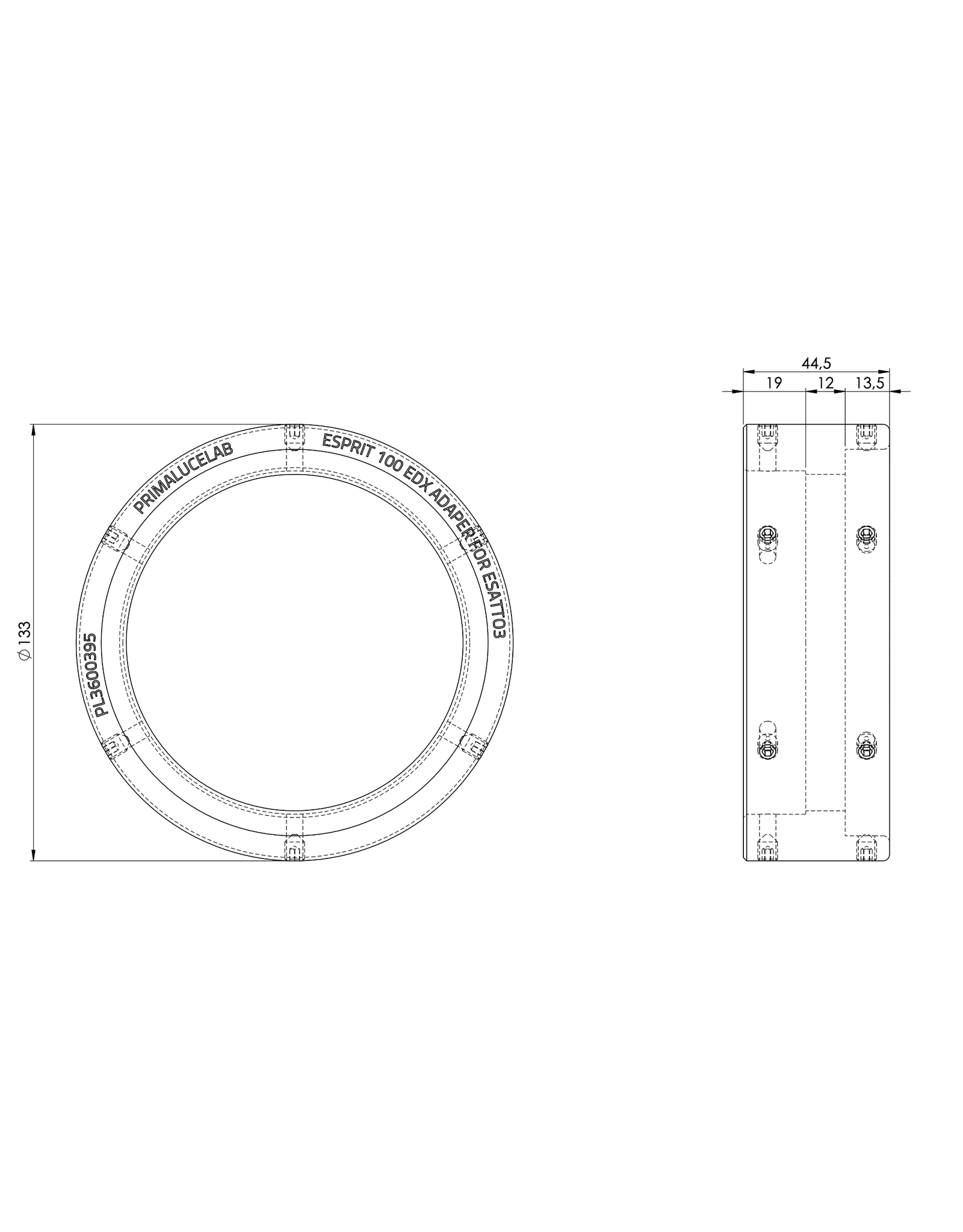 PrimaLuceLab PrimaLuceLab  Adapter ESATTO 3" for SkyWatcher ESPRIT 100 EDX