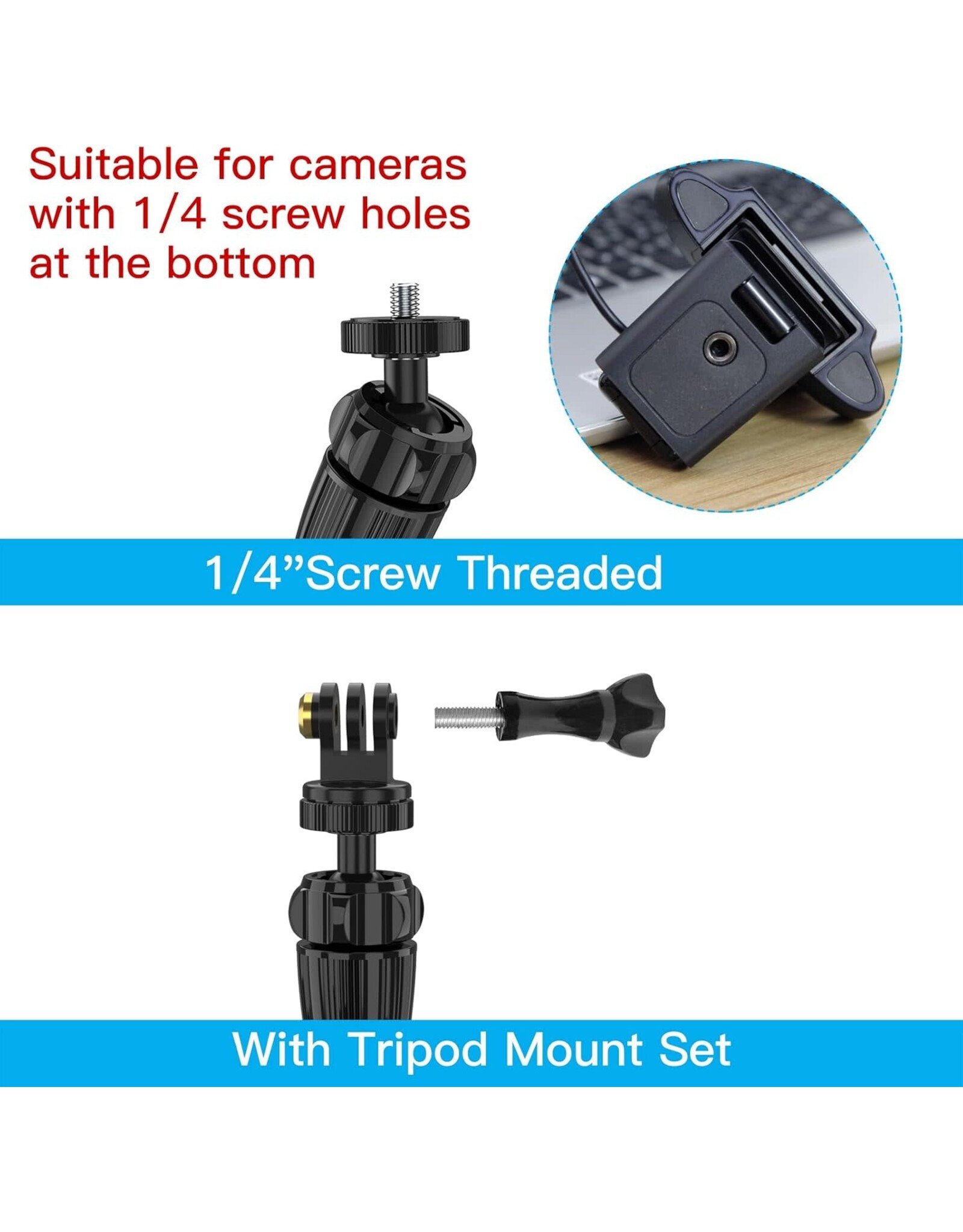 Smatree Flexible Jaws Flex Clamp Mount Gooseneck Extension  (OPEN BOX)