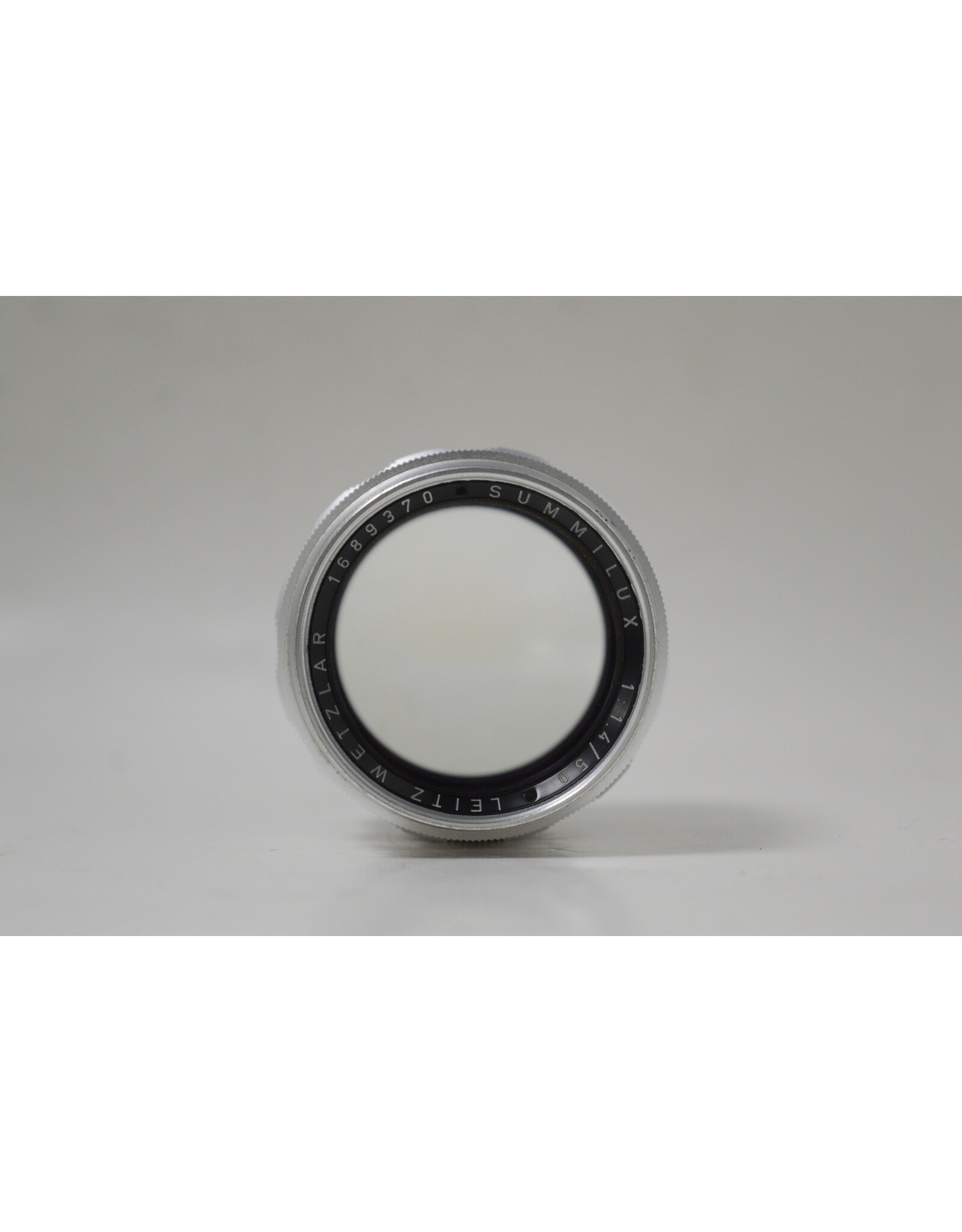 Leica M 50mm f1.4 Summilux Chrome Lens with Lens hood and cap SN 1689370