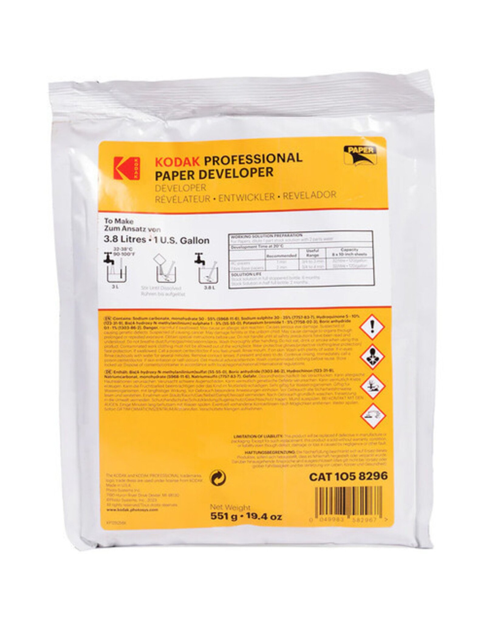 Kodak Dektol 3.8 Liters