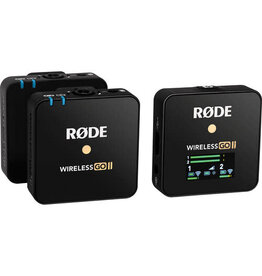 RODE Wireless GO II 2-Person Compact Digital Wireless Microphone System/Recorder (2.4 GHz, Black)